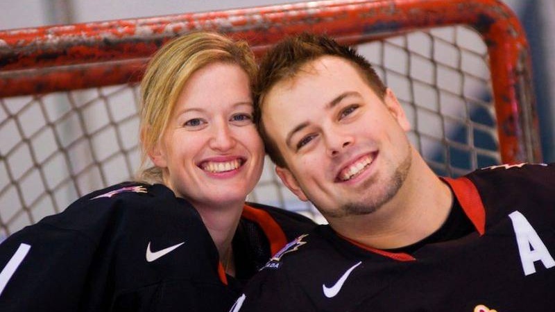  Small and husband Billy Bridges, Paralympic Hockey Player.  