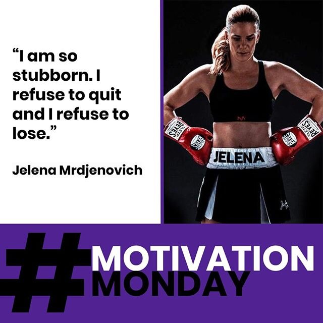 Who said being stubborn was a bad thing? ⁠
Dominate your week. 🥊⁠
@jelenaboxing⁠
#MotivationMonday #inspiration #boxing⁠