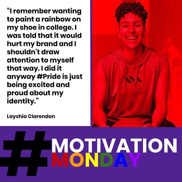 We are who we are, and if you don&rsquo;t accept it&hellip; keep it moving. @layshiac @wnba⁠
#mondaymotivation⁠
#pride #lgbtq #basketball #repost⁠
⁠