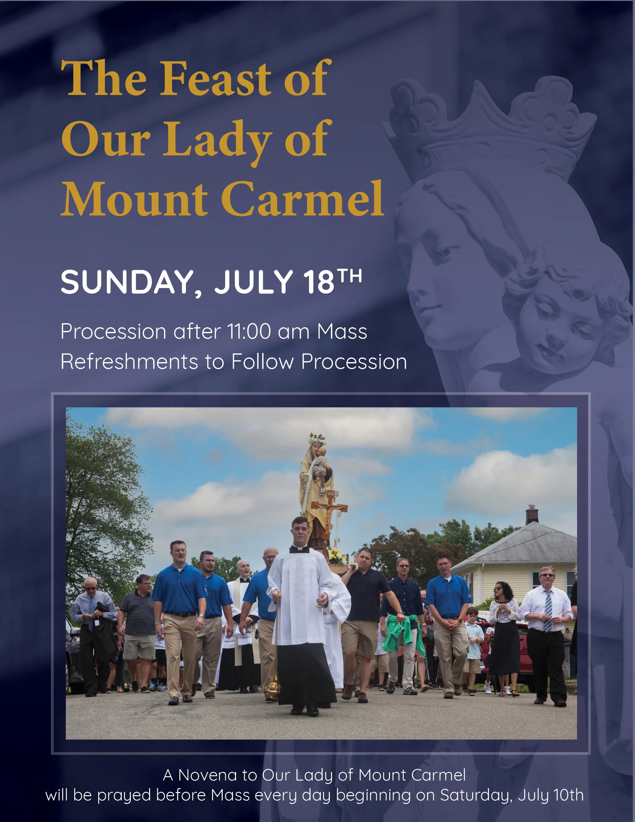 Mass Schedule - Feast of OLMC