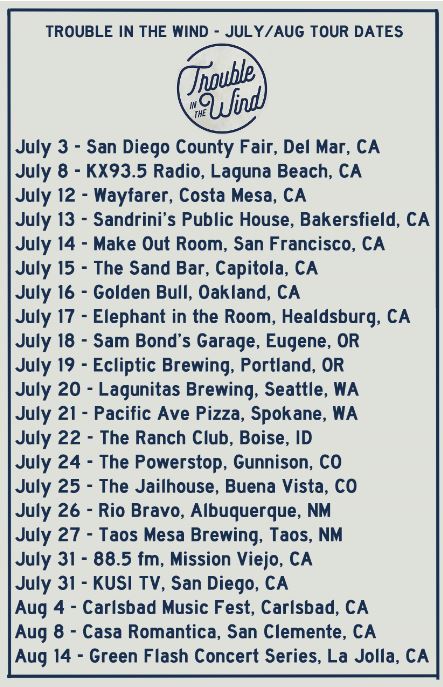 Trouble in the Wind Tours the West to support "All the Boys"
