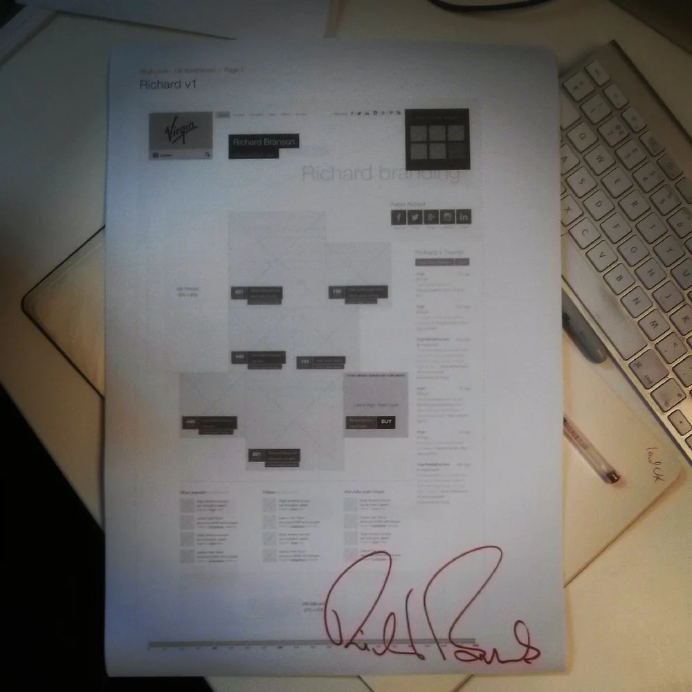 Fully endorsed - Virgin wireframes are officially signed off