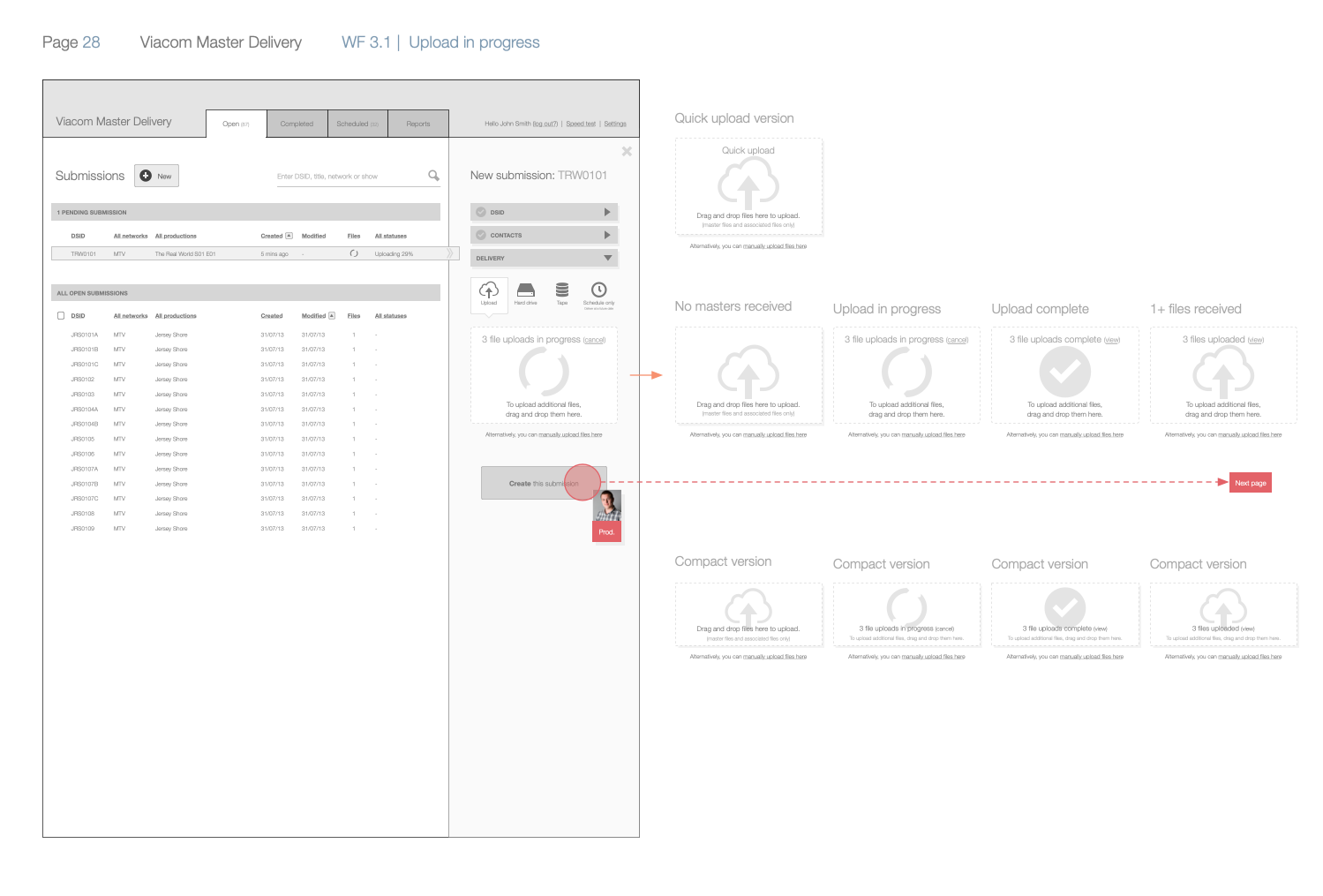 Video master upload in progress
