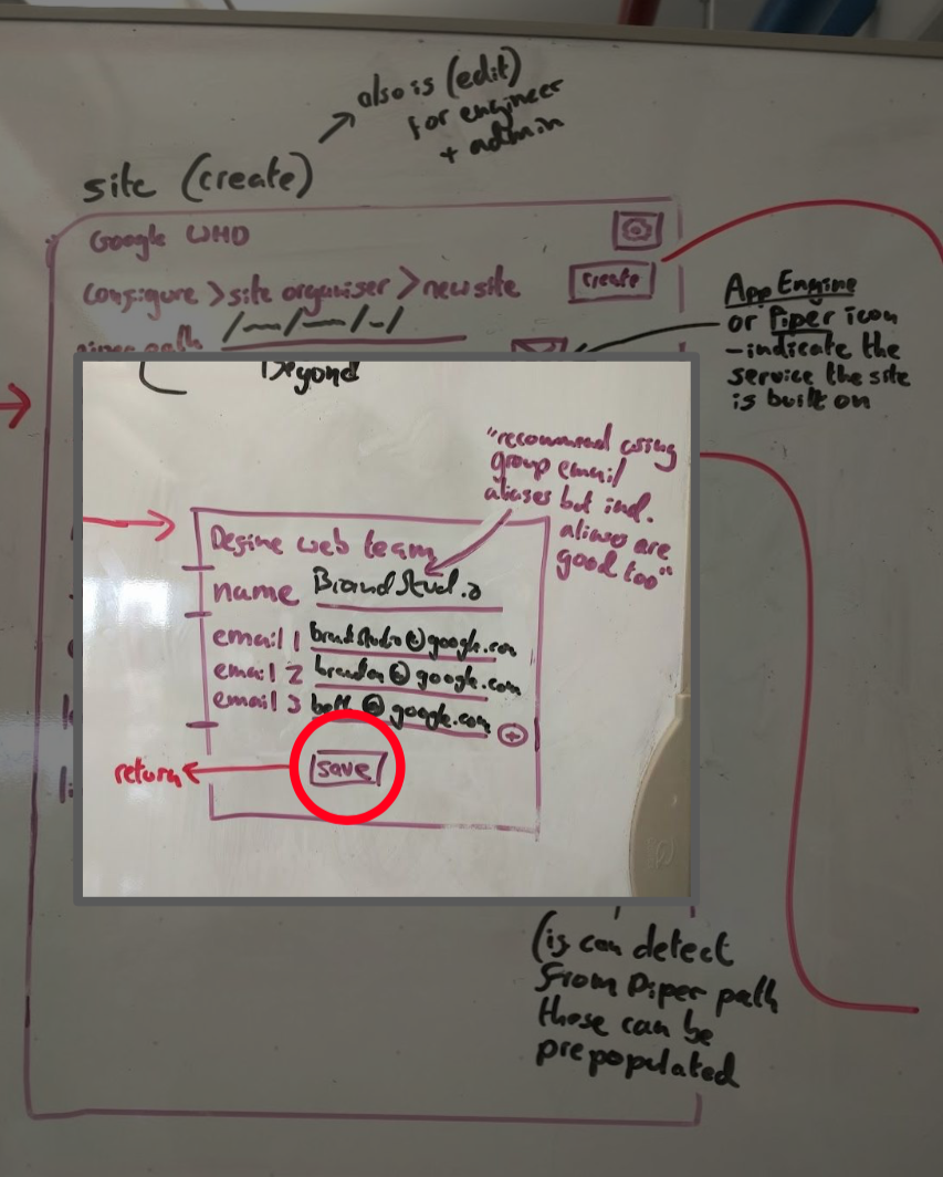 A wireframed InVision prototype used for feedback