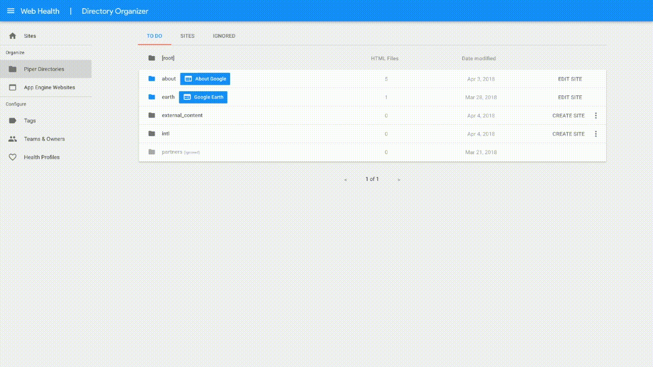 2 - Editing a site entity