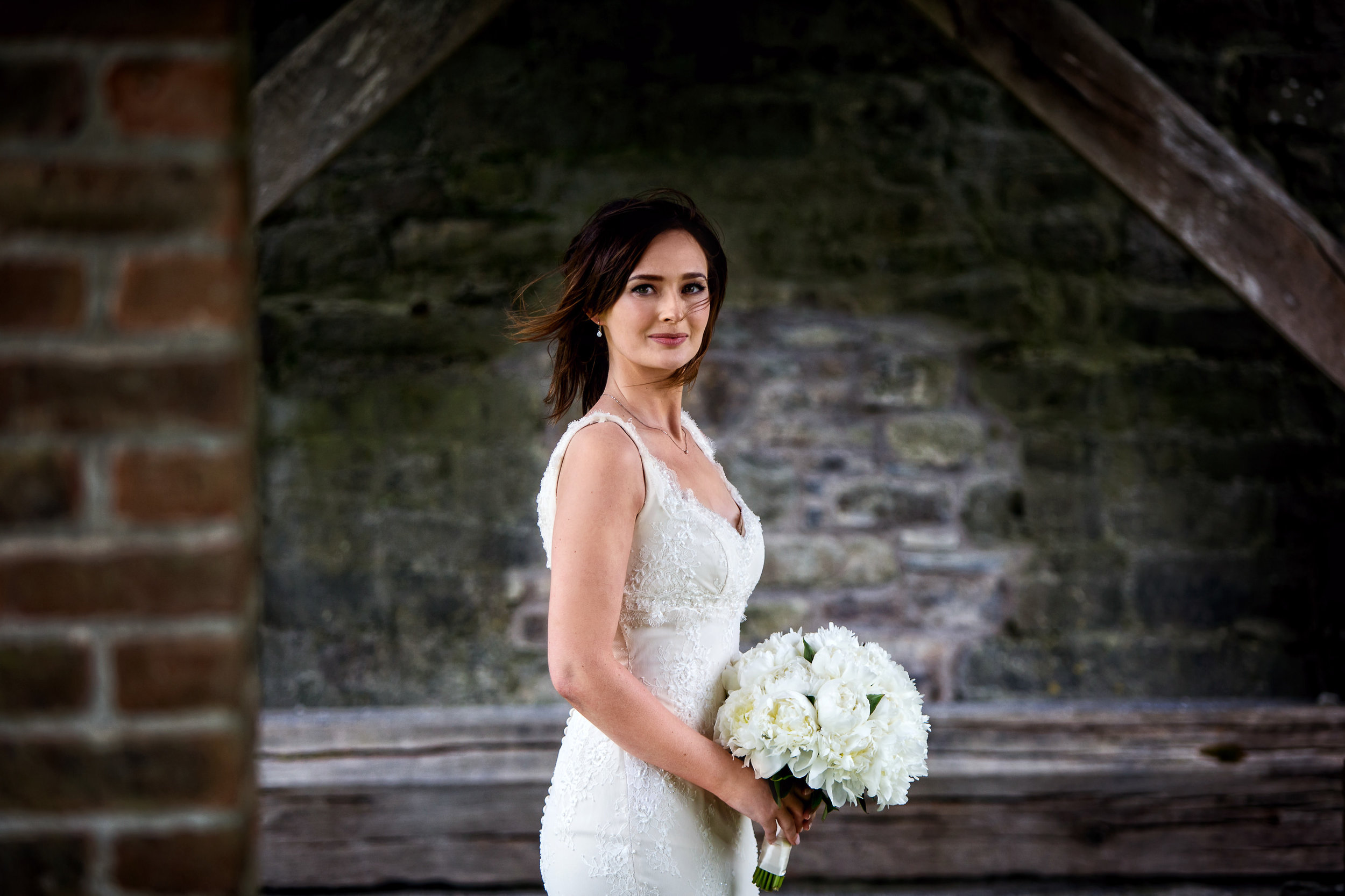 Bride in White Wedding Dress in Kinsale, Cork, Ireland. Photography by Cork Wedding Photographers David Casey. Charles Fort wedding photos