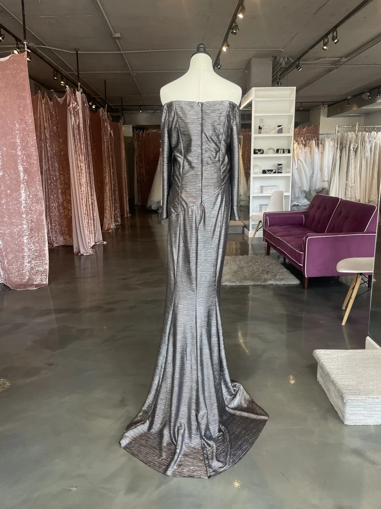 green emerald velvet dress Midnight Sparkle: Silver Sequin Tulle Gown with Allure 14 / DARK-SILVER