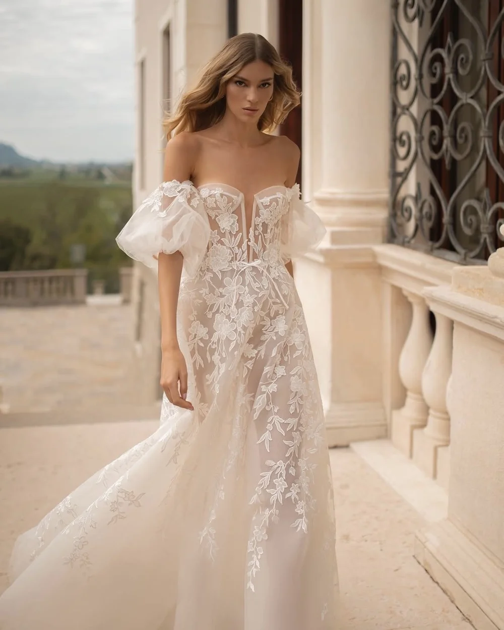 berta bridal wedding dress privee - - berta wedding dress - berta near me - berta 24-p108 wedding dress were made of soft fabric.Stylish covered buttons back design Two-Piece bridal gown with LG