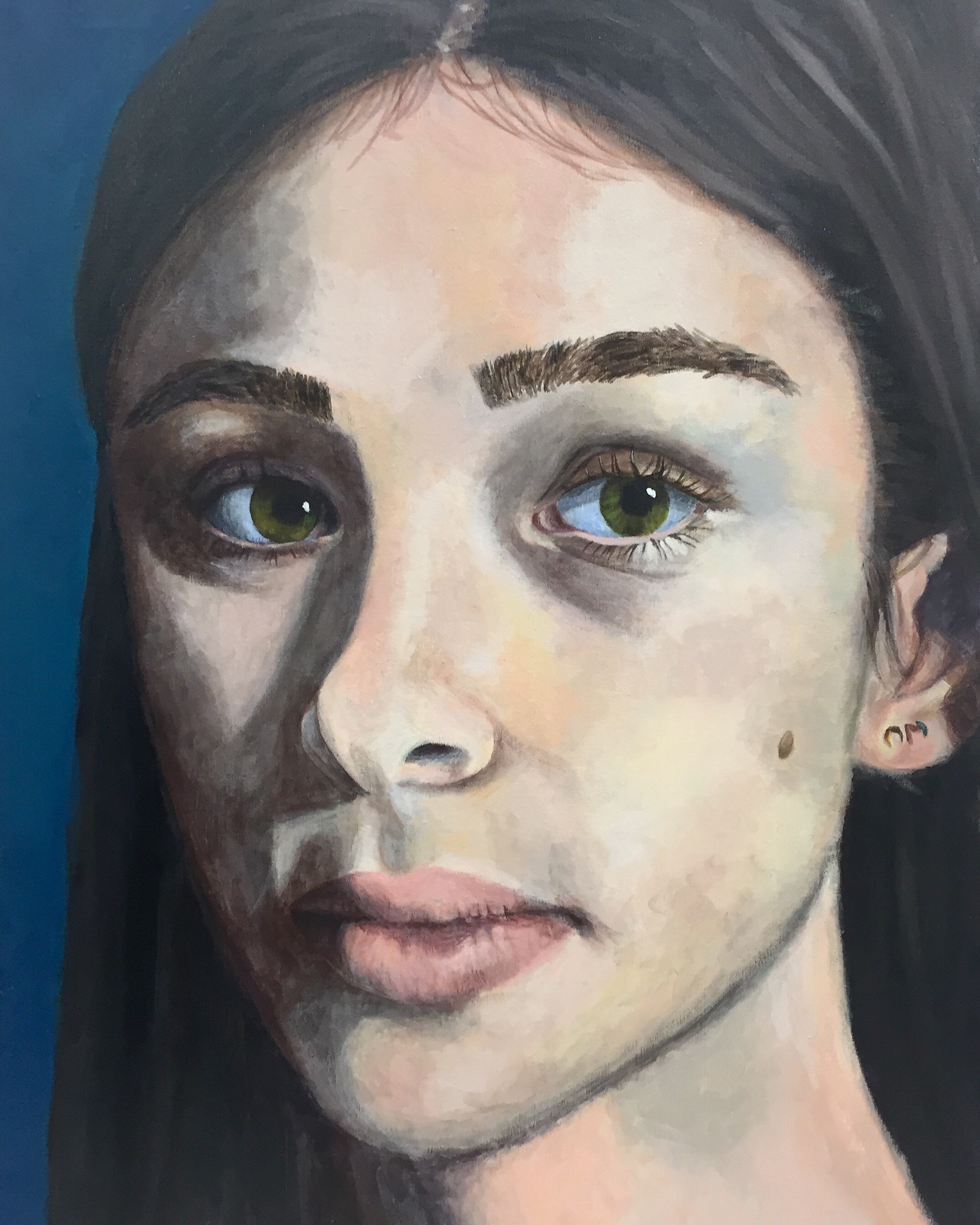 Self portraitAcrylic on canvasDecember 201518x24 inches