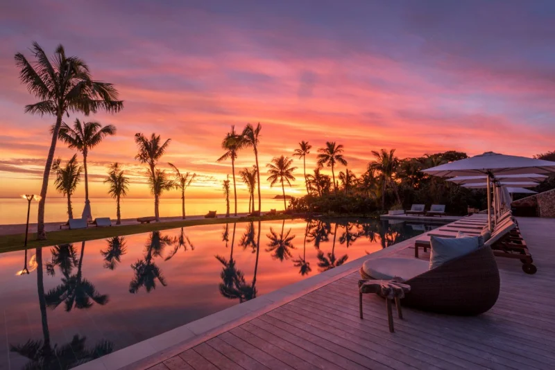 pp/night from USD $440 Six Senses Fiji is located on the tropical Malolo Island. The resort offers the selection of 24 spacious private pool villas plus the more luxurious options of residences boasting two to five bedrooms. The island is surrounded by world-class waves such Cloud Break and Restaurants as-well as . . .