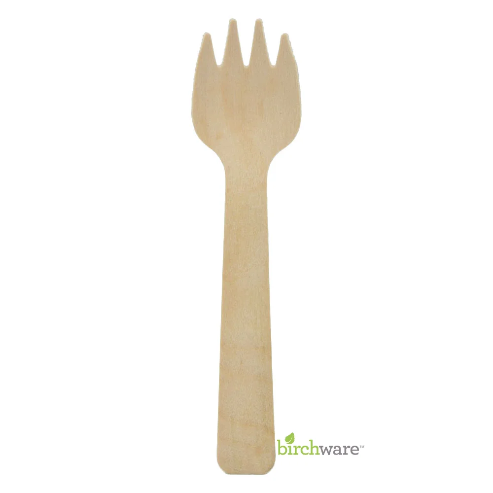 Mini Wooden Spork - 4"