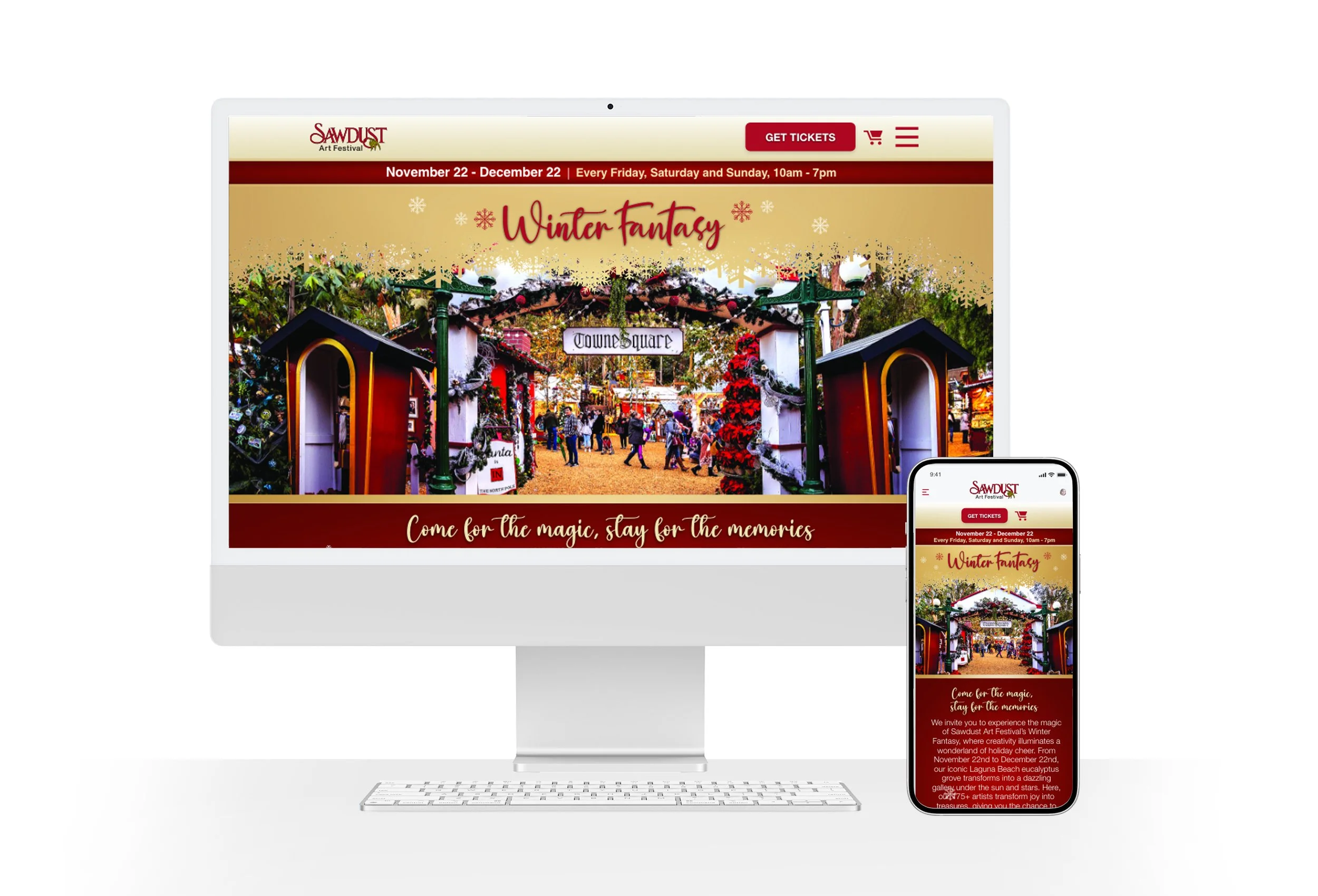 Winter Fantasy Festival Landing Page