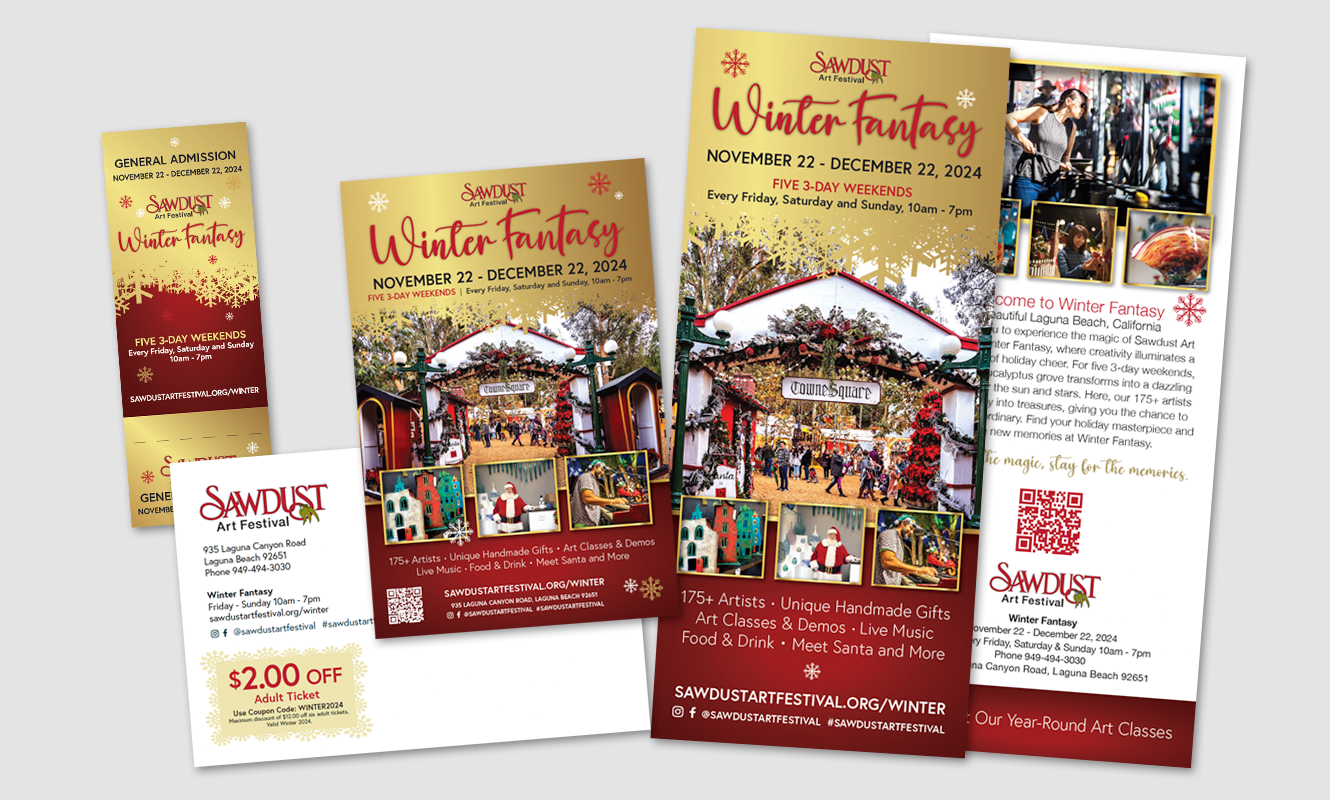 Winter Fantasy Tickets, Postcards and Rack Cards