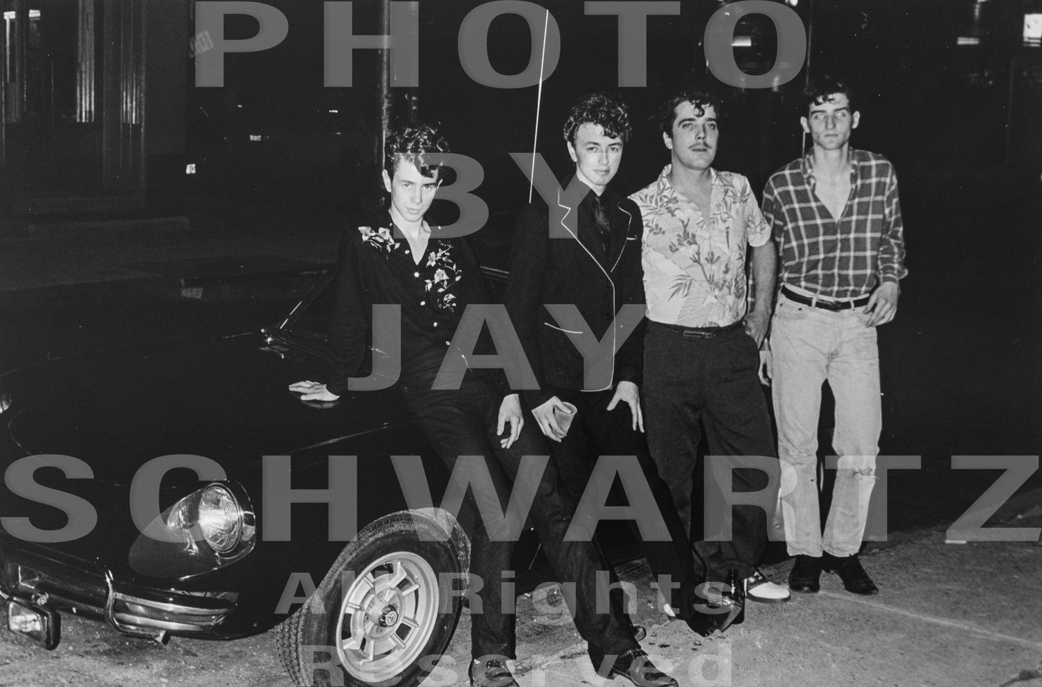 The Bloodless Pharaohs outside of the Hot Club, summer 1979 by Jay Schwartz