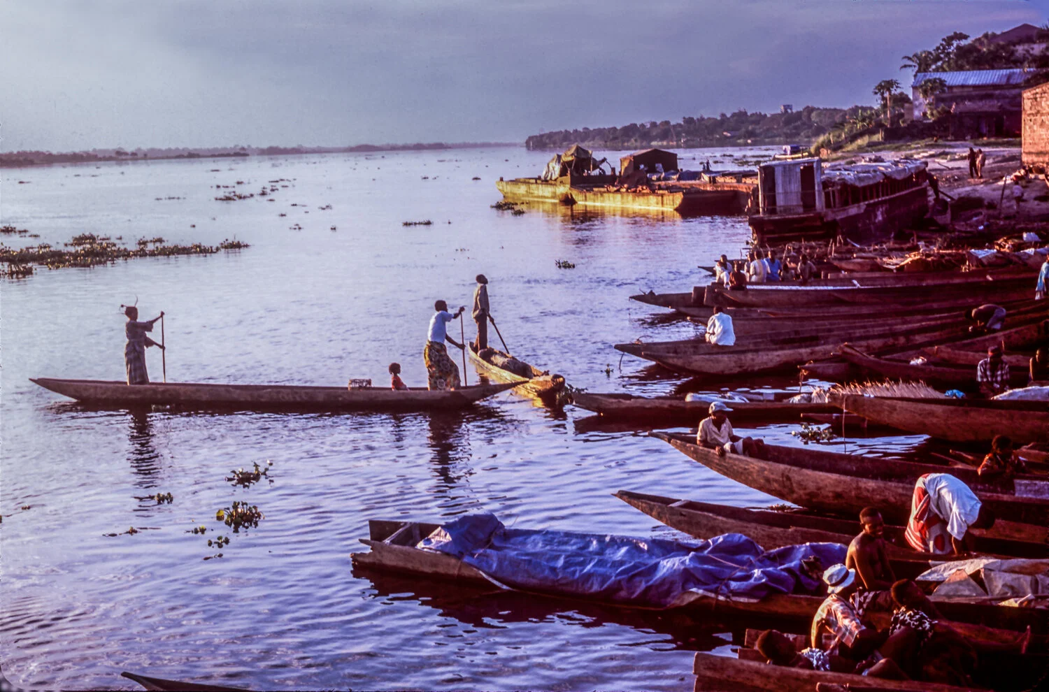 “Dusk on the River at Mbandaka” Congo. 2001 by William T Dowell