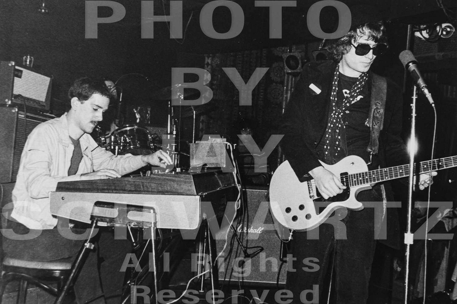 Bruce Cohen and Rick Shaffer of The Reds at the Hot Club, ca. early 1978 by Jay Schwartz