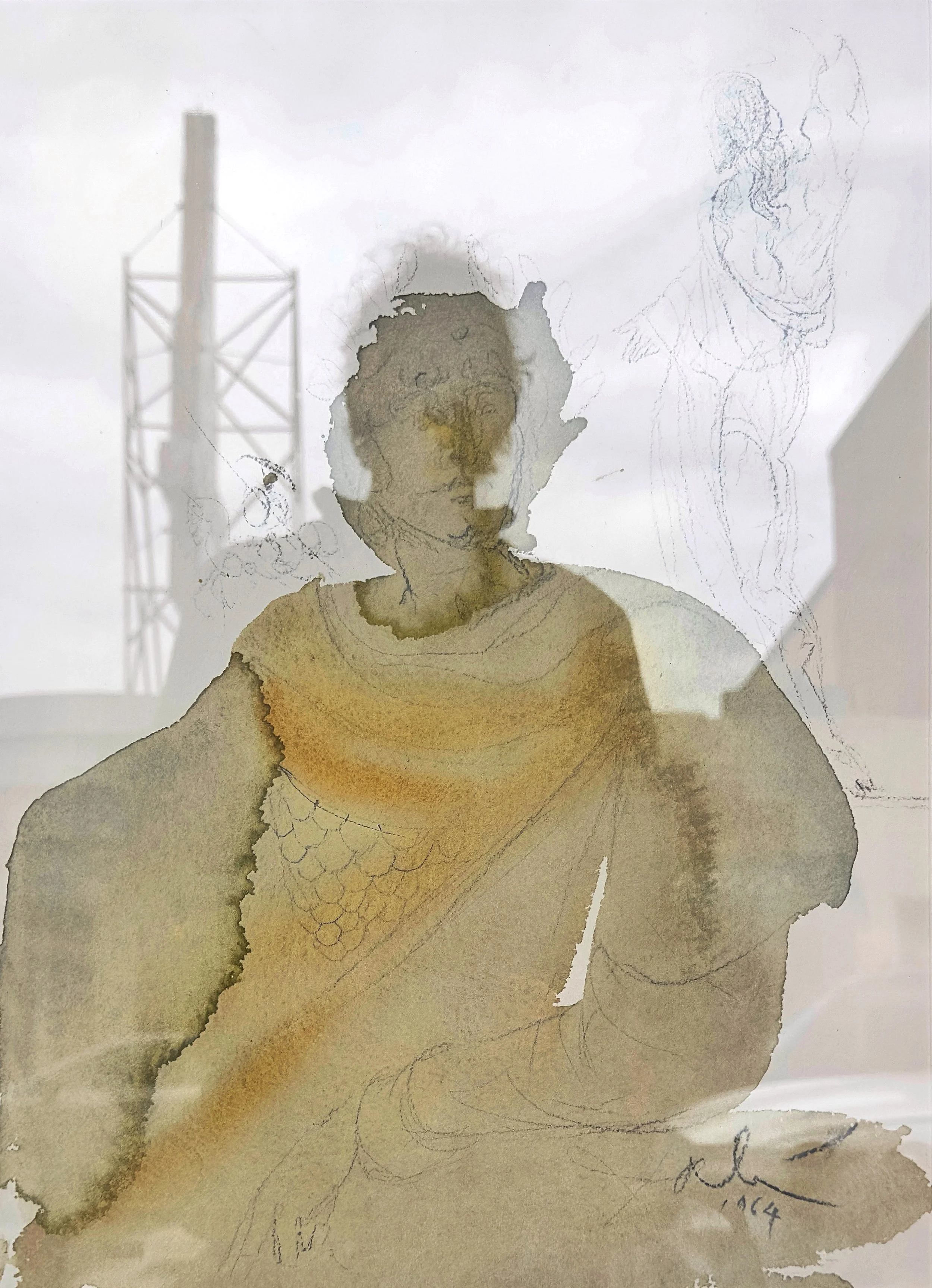 Self Portrait With Dali by Joseph G Brin
