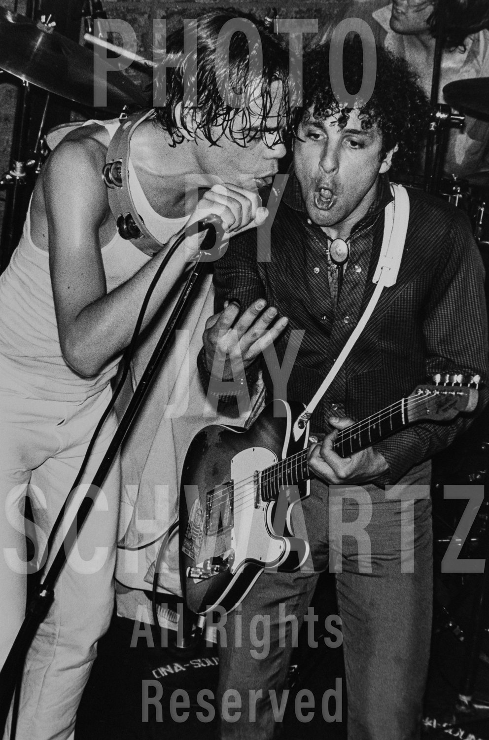 David Johansen (1950-2025) & Sylvain Sylvain (1951-2021) at Stars, 7/17/78 by Jay Schwartz