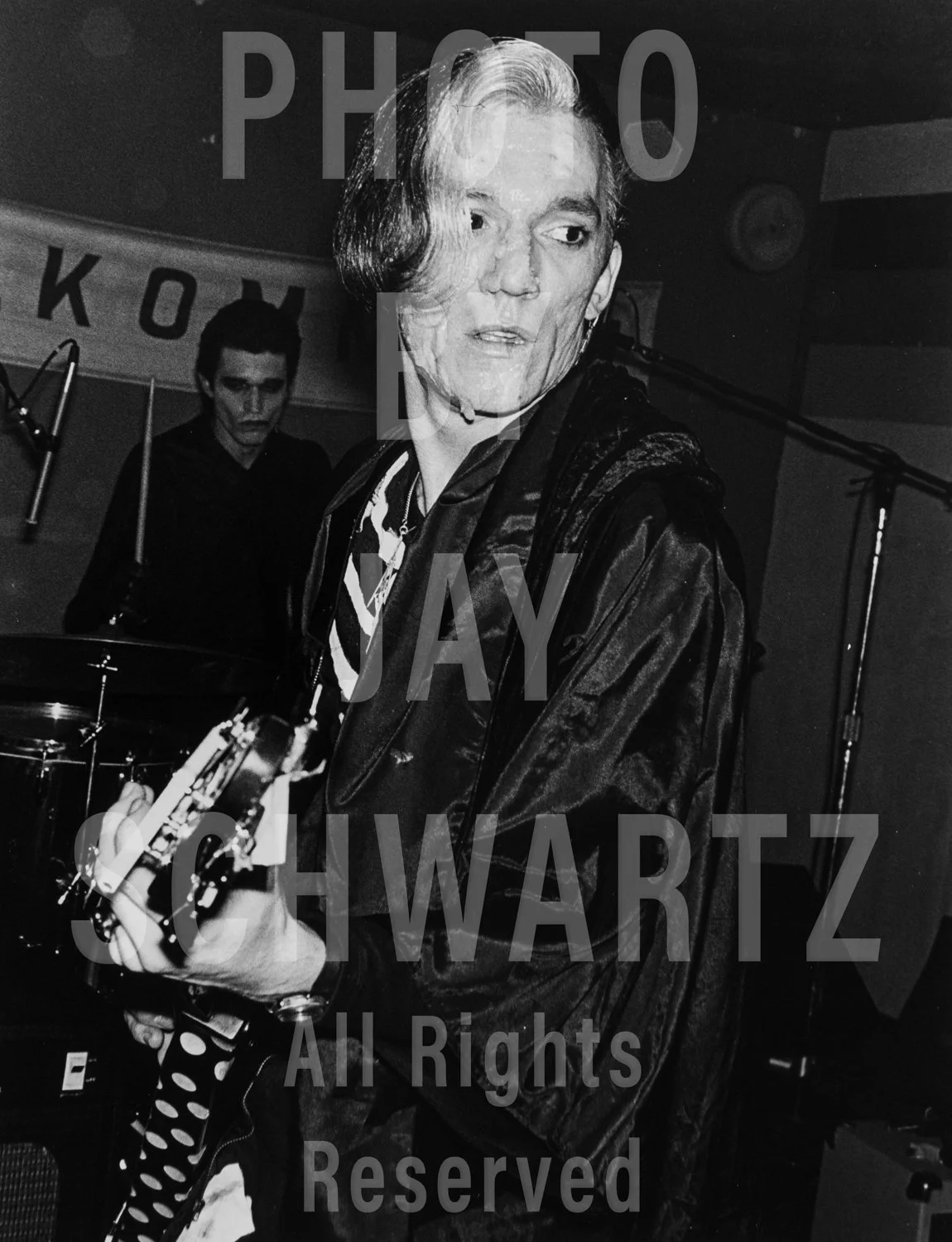 Nick Knox and Bryan Gregory of The Cramps at Artemis, 10/31/78 (Halloween). by Jay Schwartz