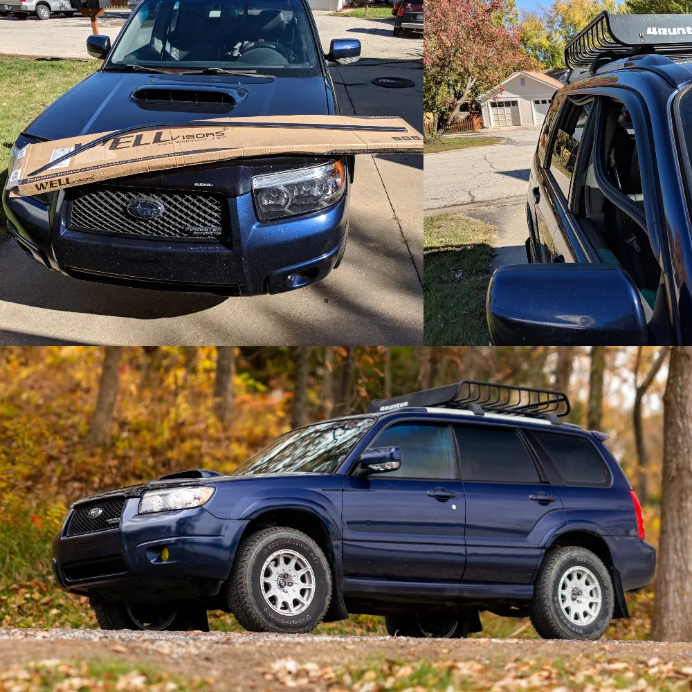03-08 Forester Rain guards by Wellvisor. A great JDM alternative!? 