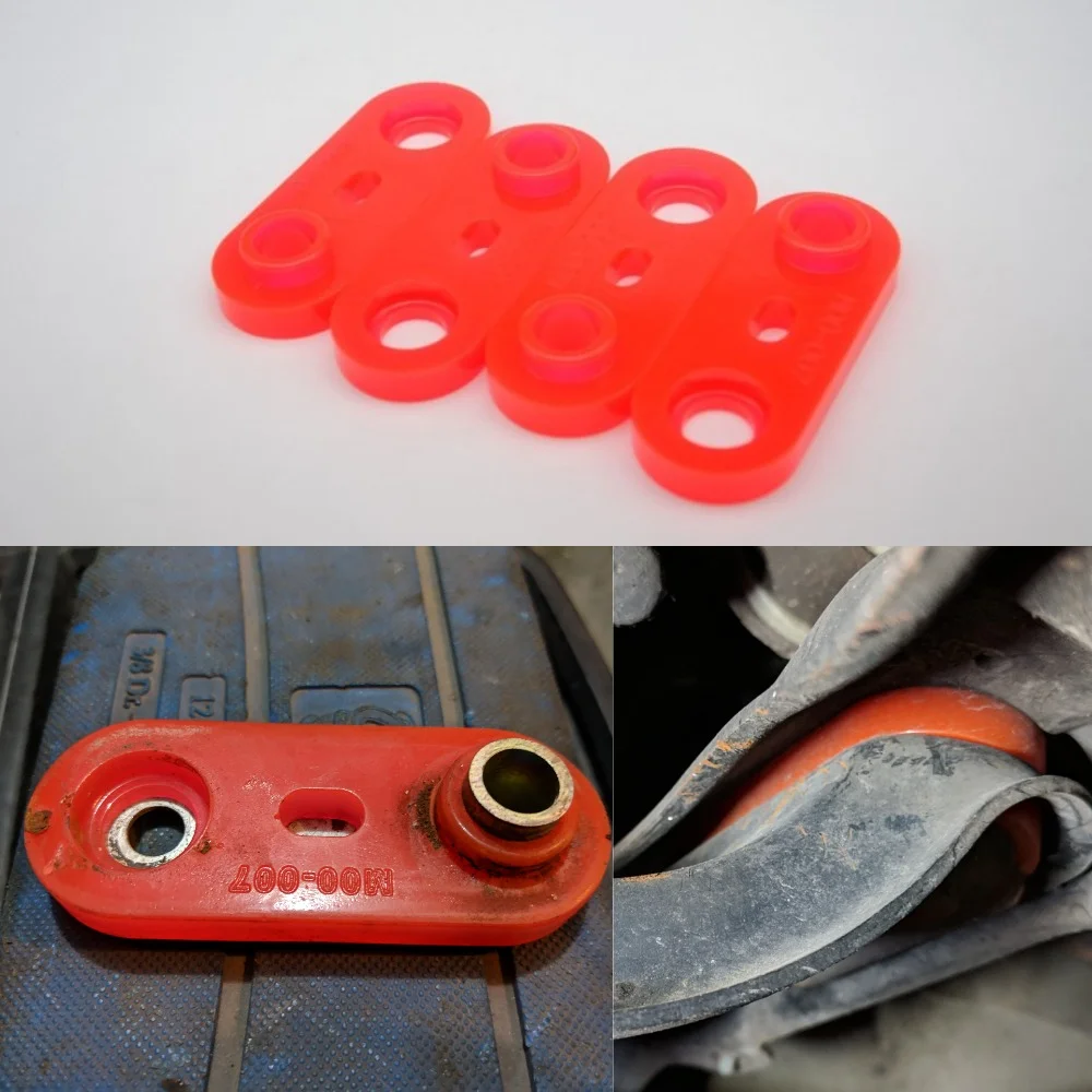 Turn in Concepts crossmember bushings. It's called "Cherry Blossom Red" not pink! 