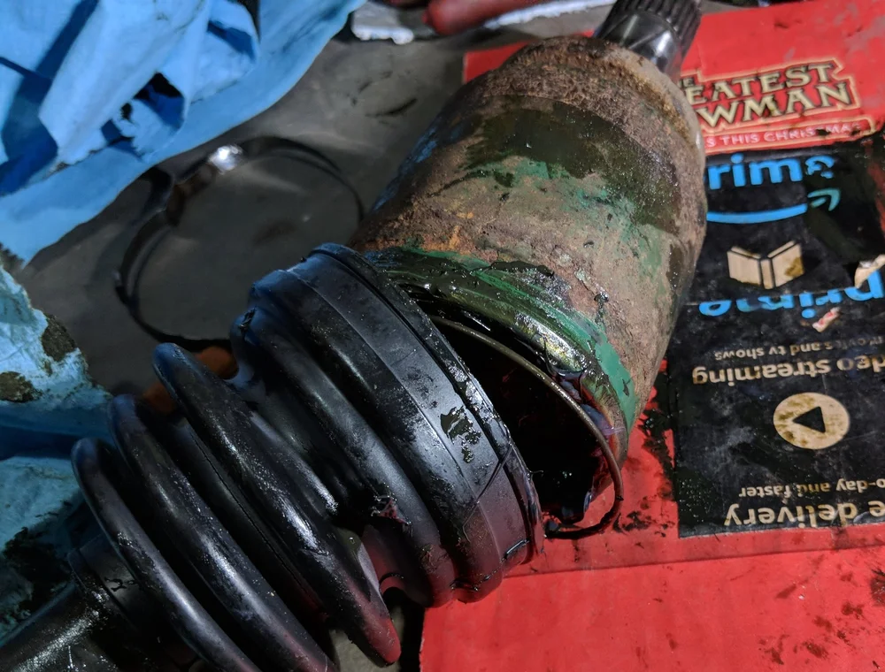 Replacing the CV axle boots. Give 'em da boot! — Blingstrom
