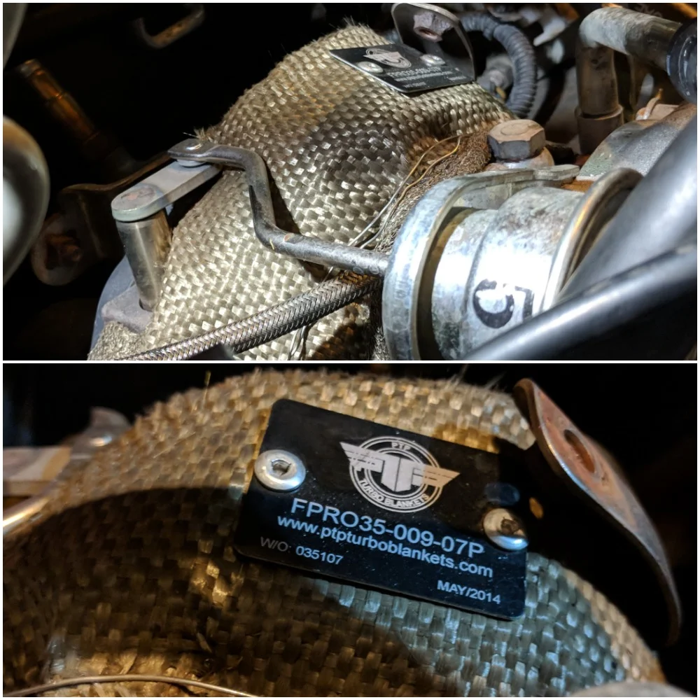PTP Lava turbo blanket! Keeping your turbo company on those cold nights. 