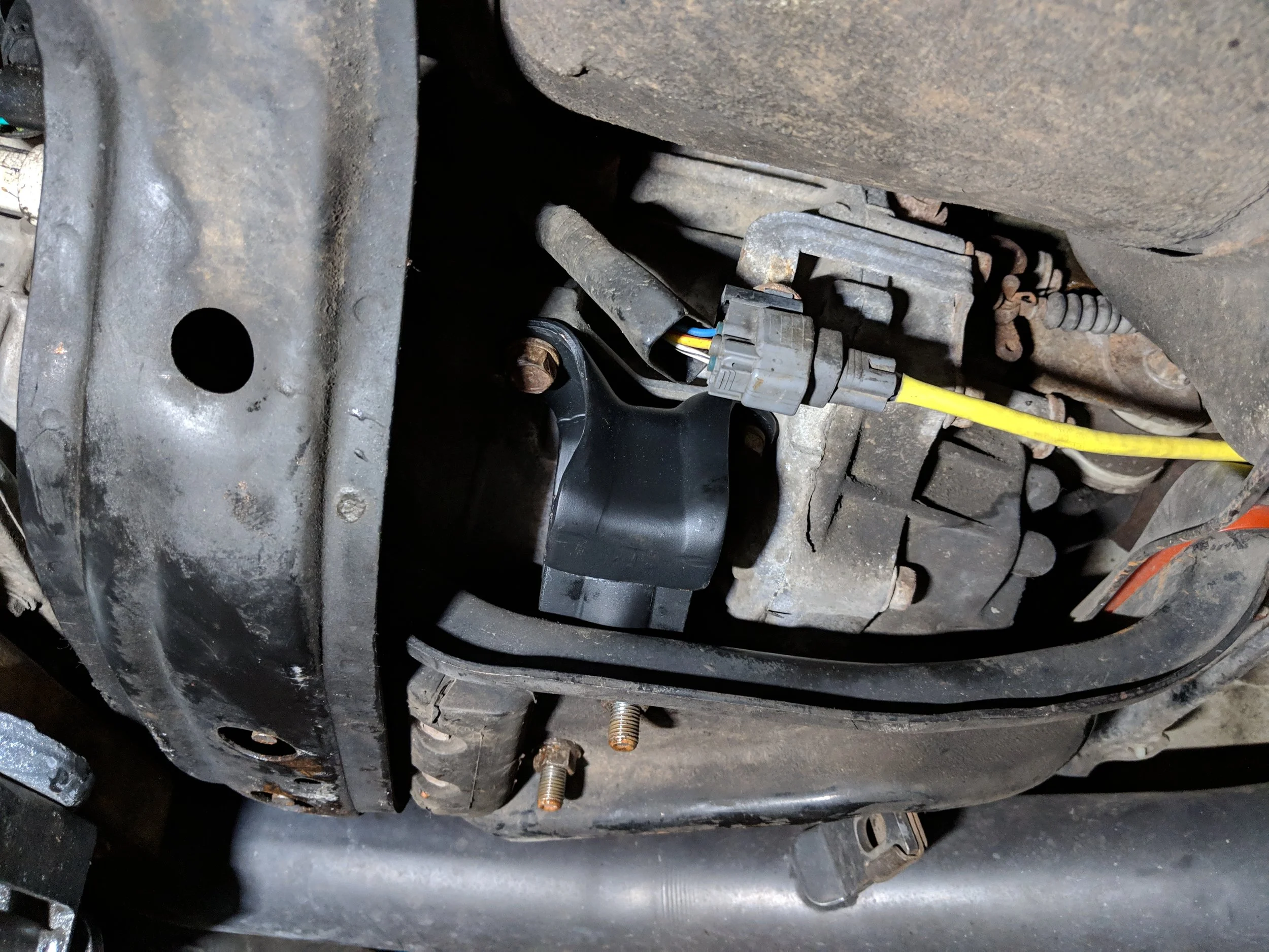 New trans mount enjoying time with all the old parts.