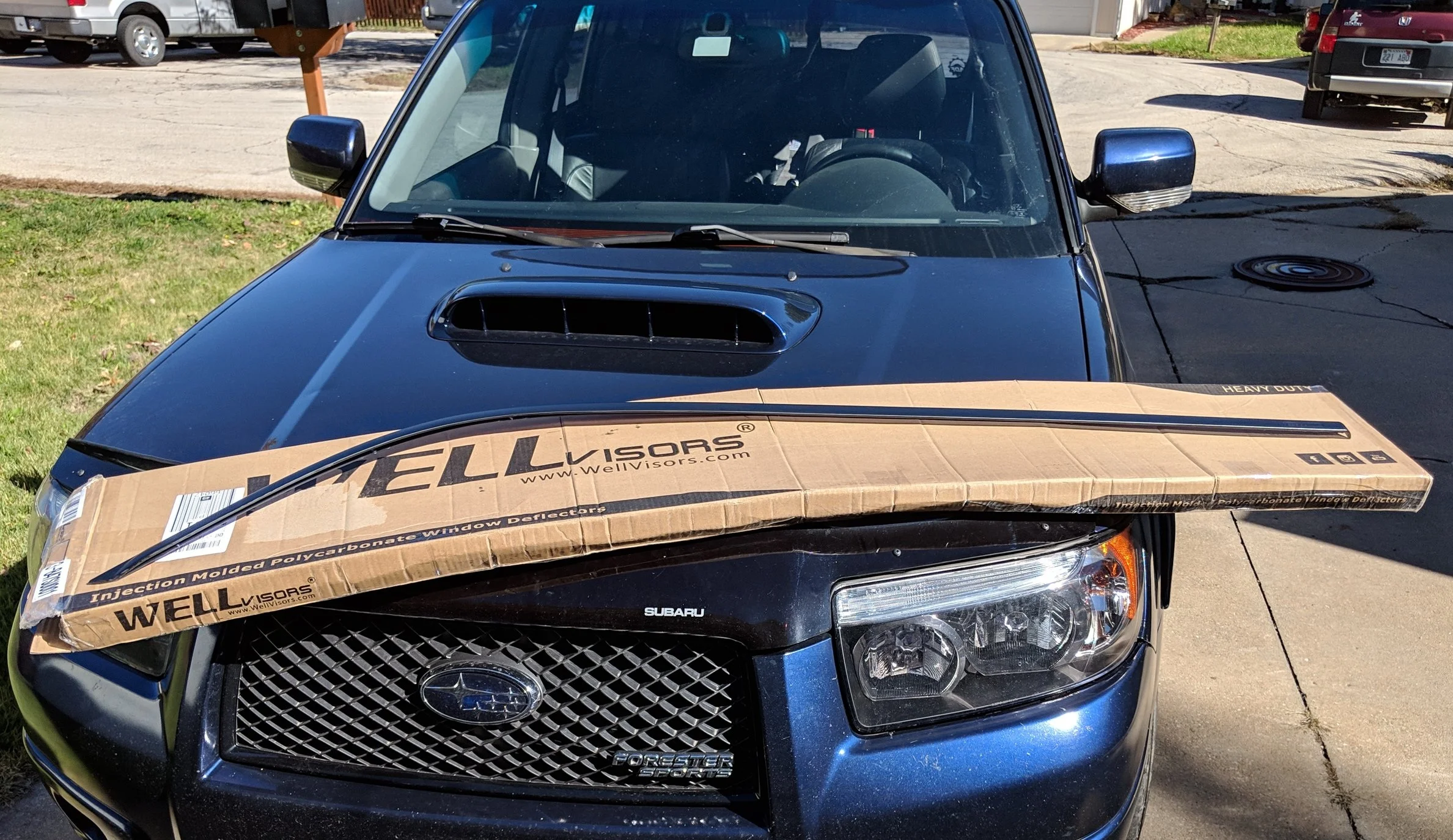 Long visors come in a long box! Everything you need is included!