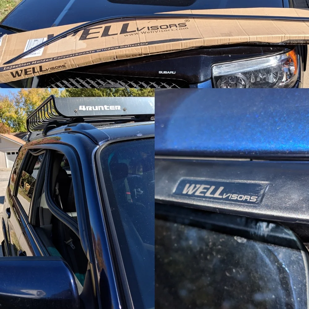 Wellvisor's 03-08 Forester rain guard installation! 