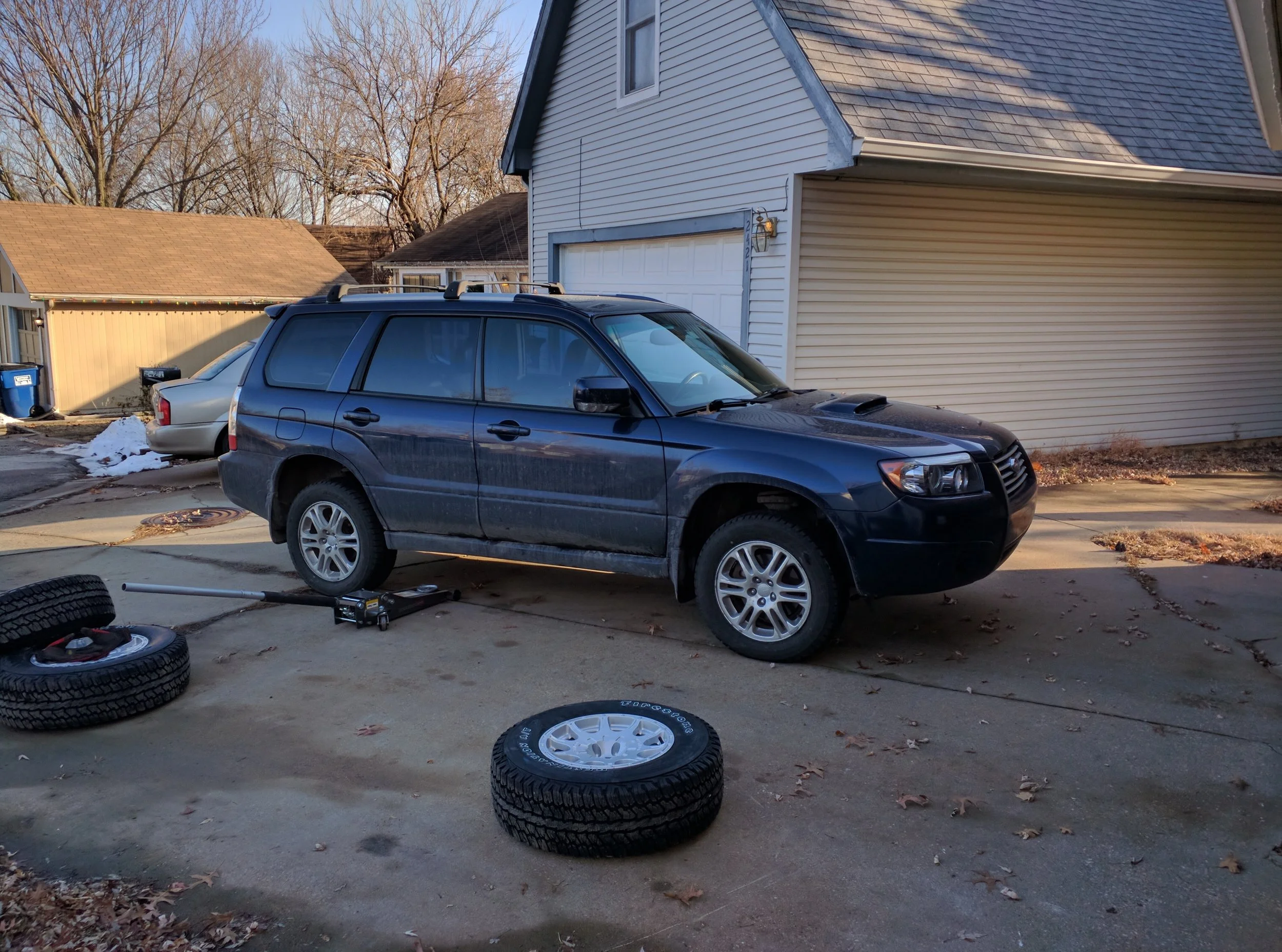 Getting ready to try them out.. and here comes the trial and error fitment.