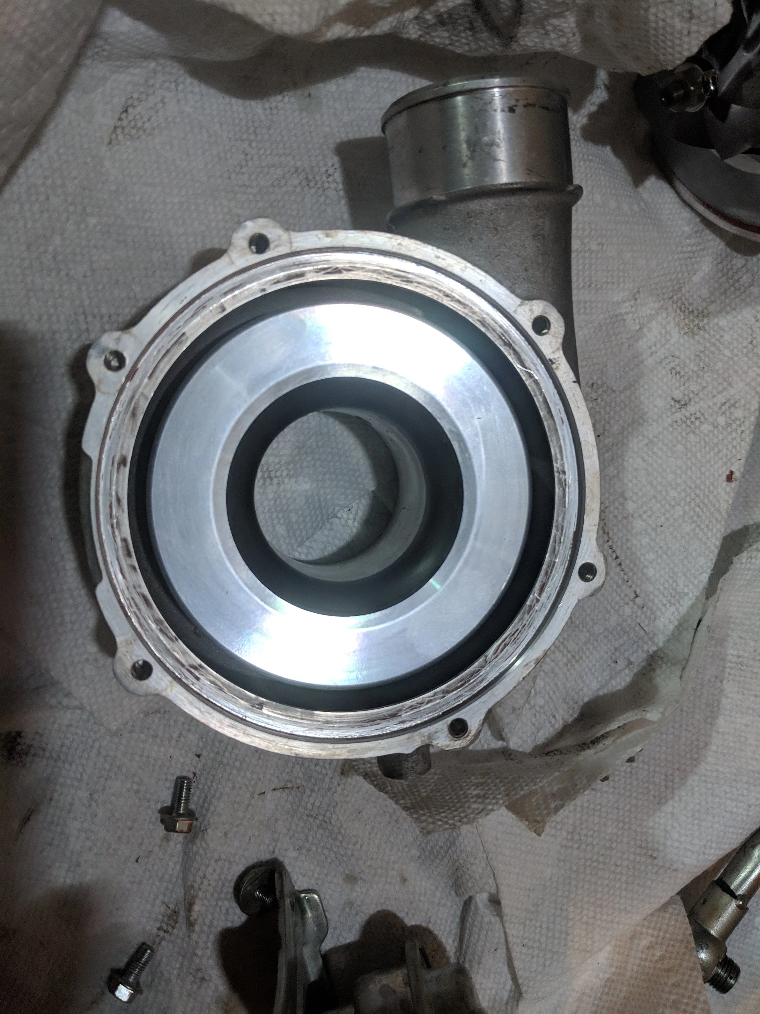 Coldside cleaned and ready for RTV.
