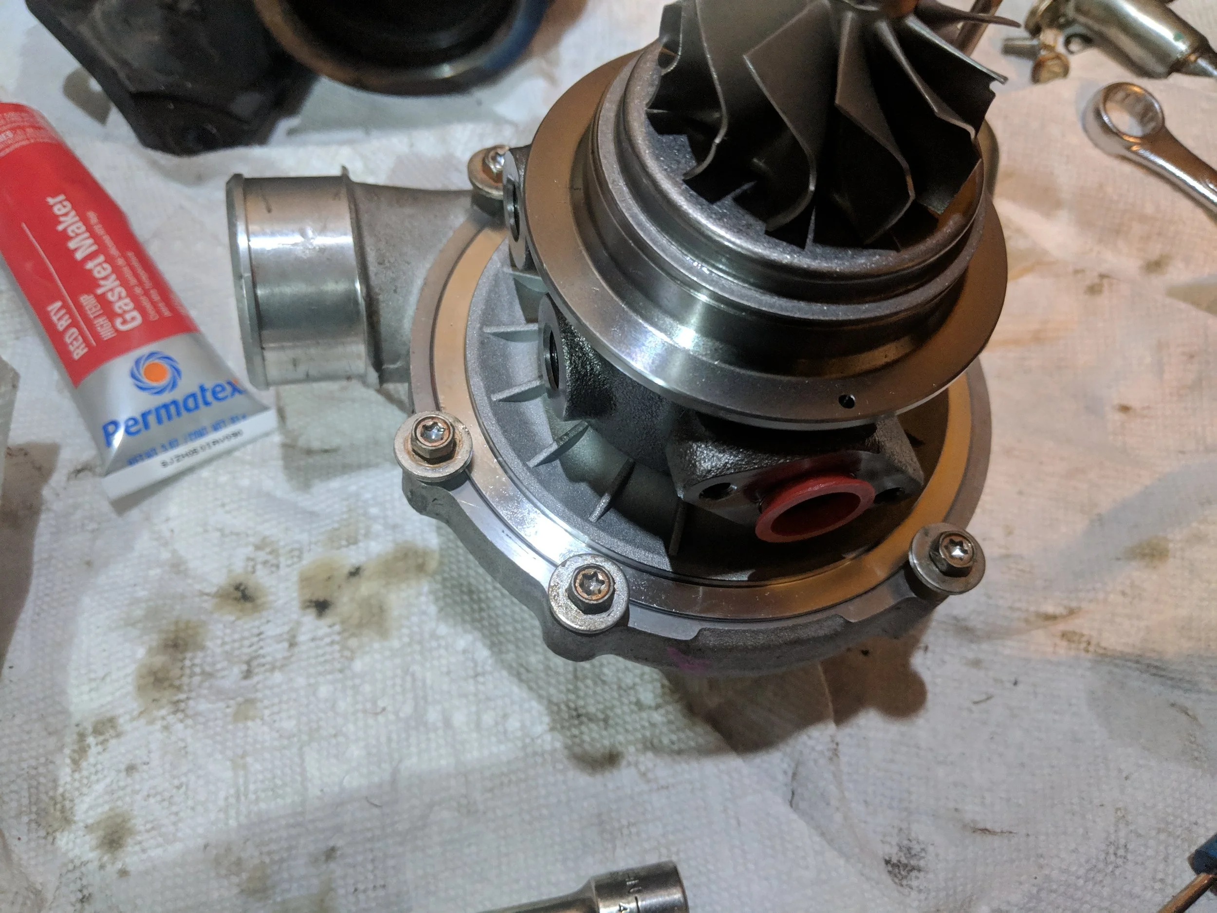 All bolted up with no where to go. Just waiting for the rtv to cure up.