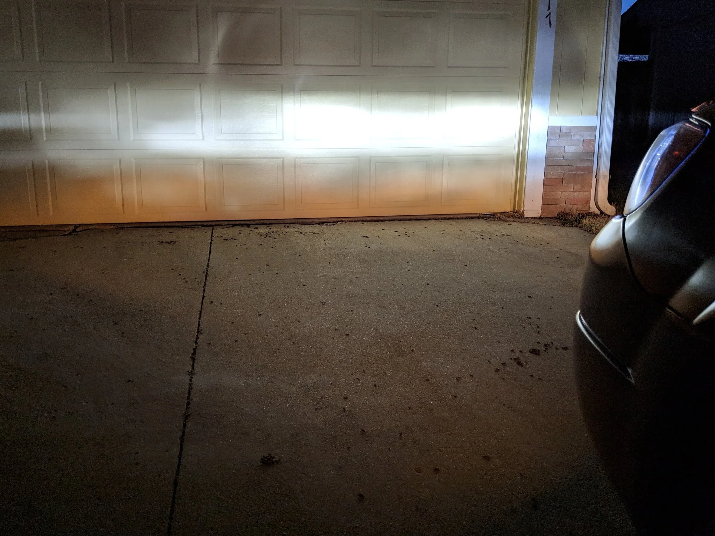 Above is the SuperNova H1 v.4s at dusk. Very bright with an excellent beam pattern that holds shines just like the stock, only brighter.