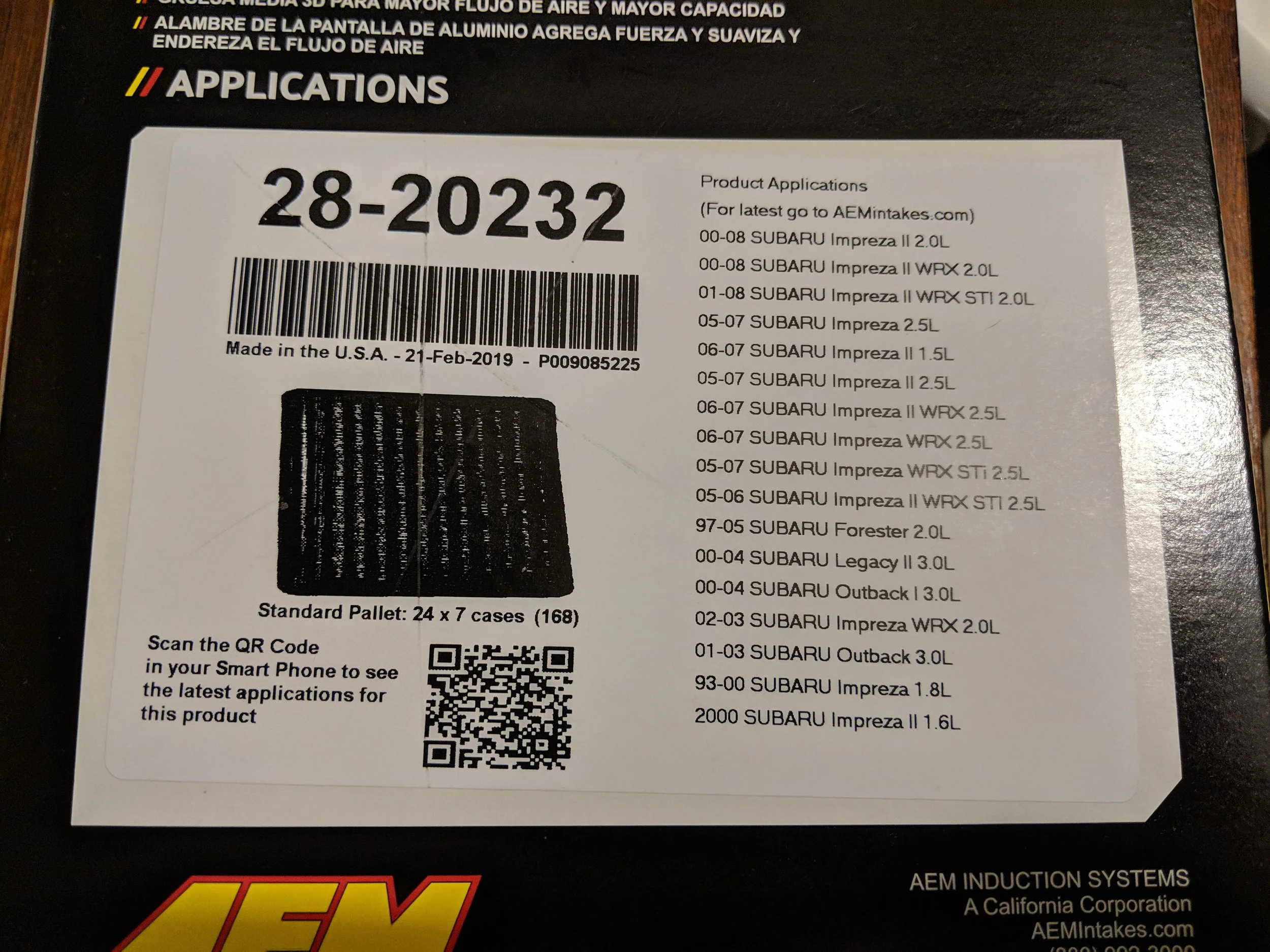 A list of many of the fitments for your Subaru! The 06 Forester isn’t listed but it fits fine, it was purchased for my 05 STi.