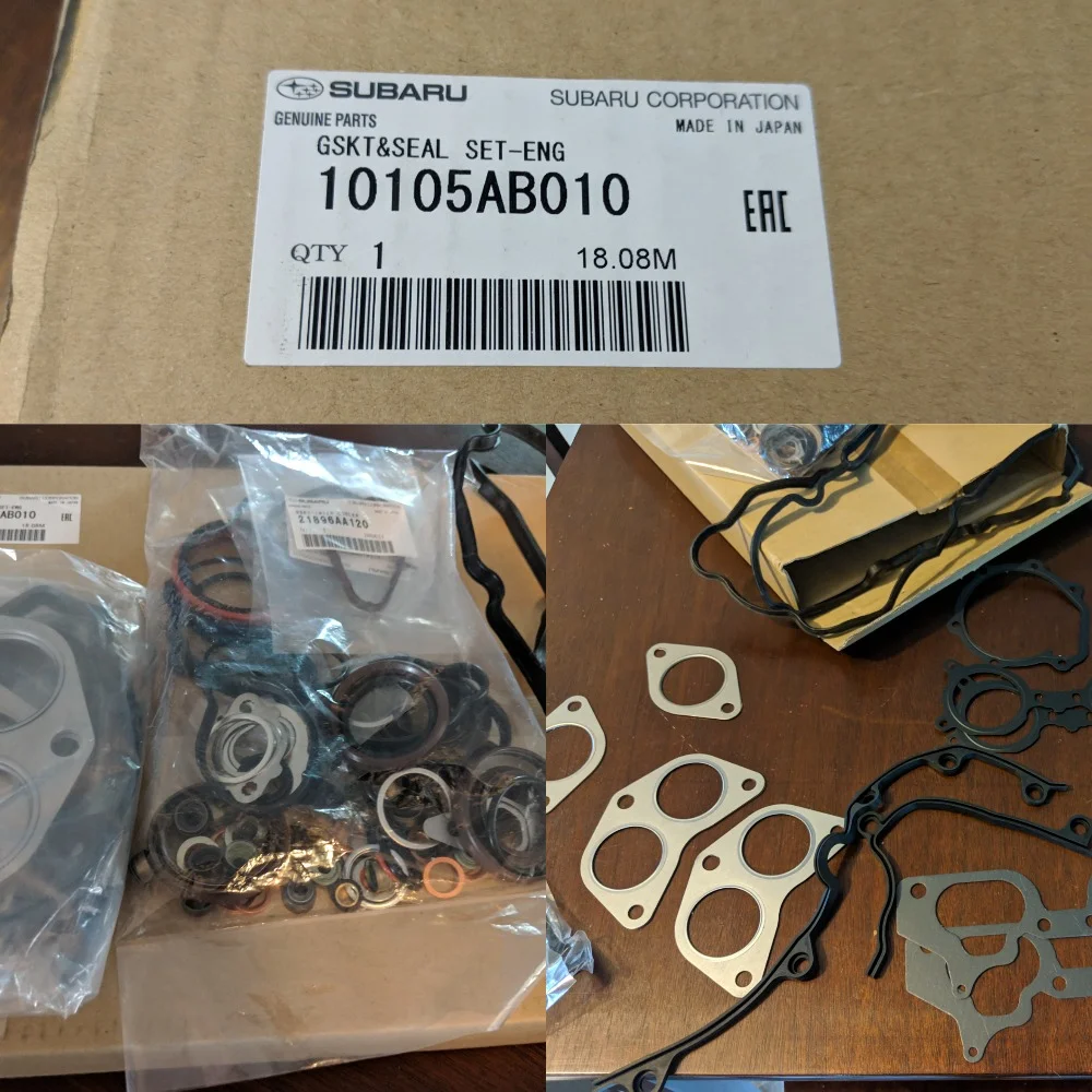 Subaru OEM gasket kit! Letting them take care of the part numbers and parts! 