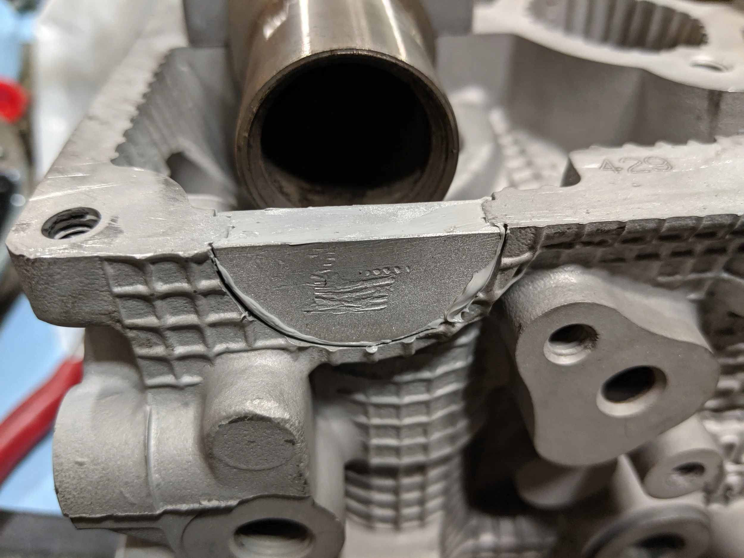 Iag aluminum half moon seals! Shiny aluminum moonlight for your boxer motor! 