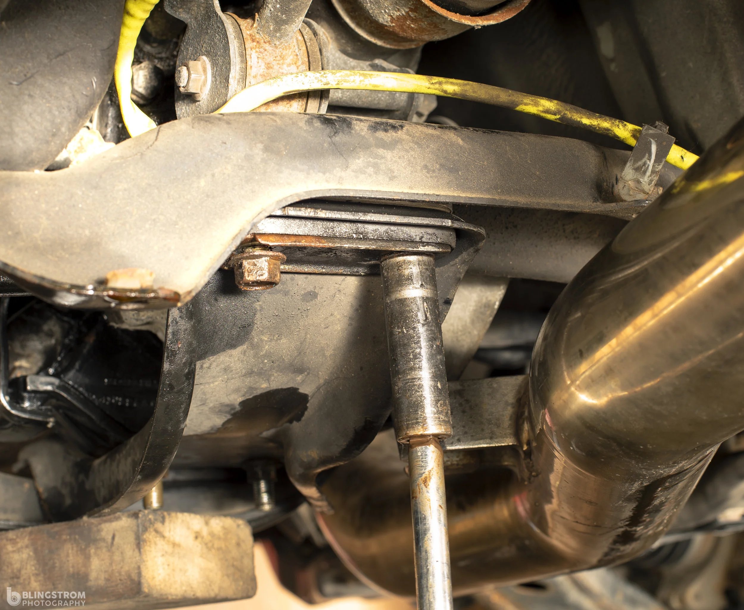 Start the bolts by hand to make sure they engage the threads before tightening them up.