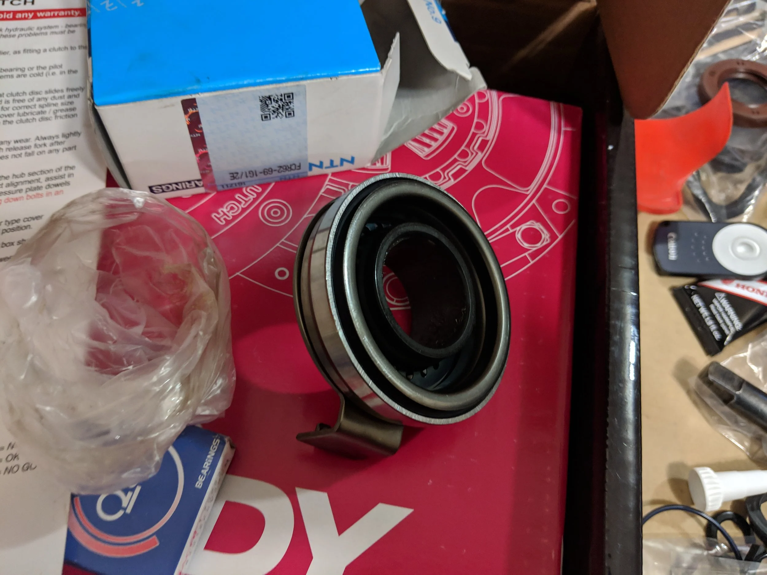 And a new throw out bearing to replace that old tired unit.