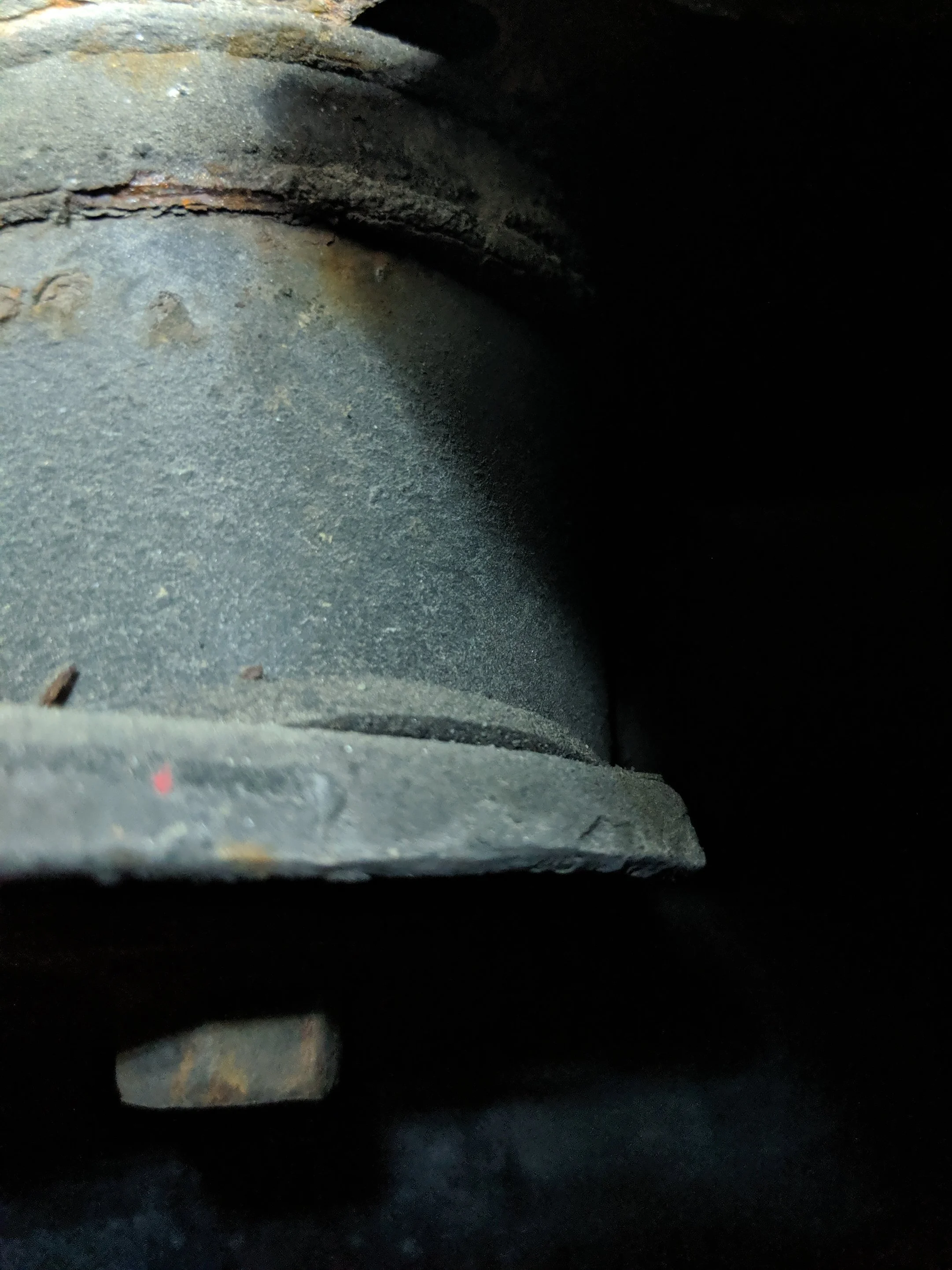 This is from behind the mount, you can see where the bushing sits in between the bracket.