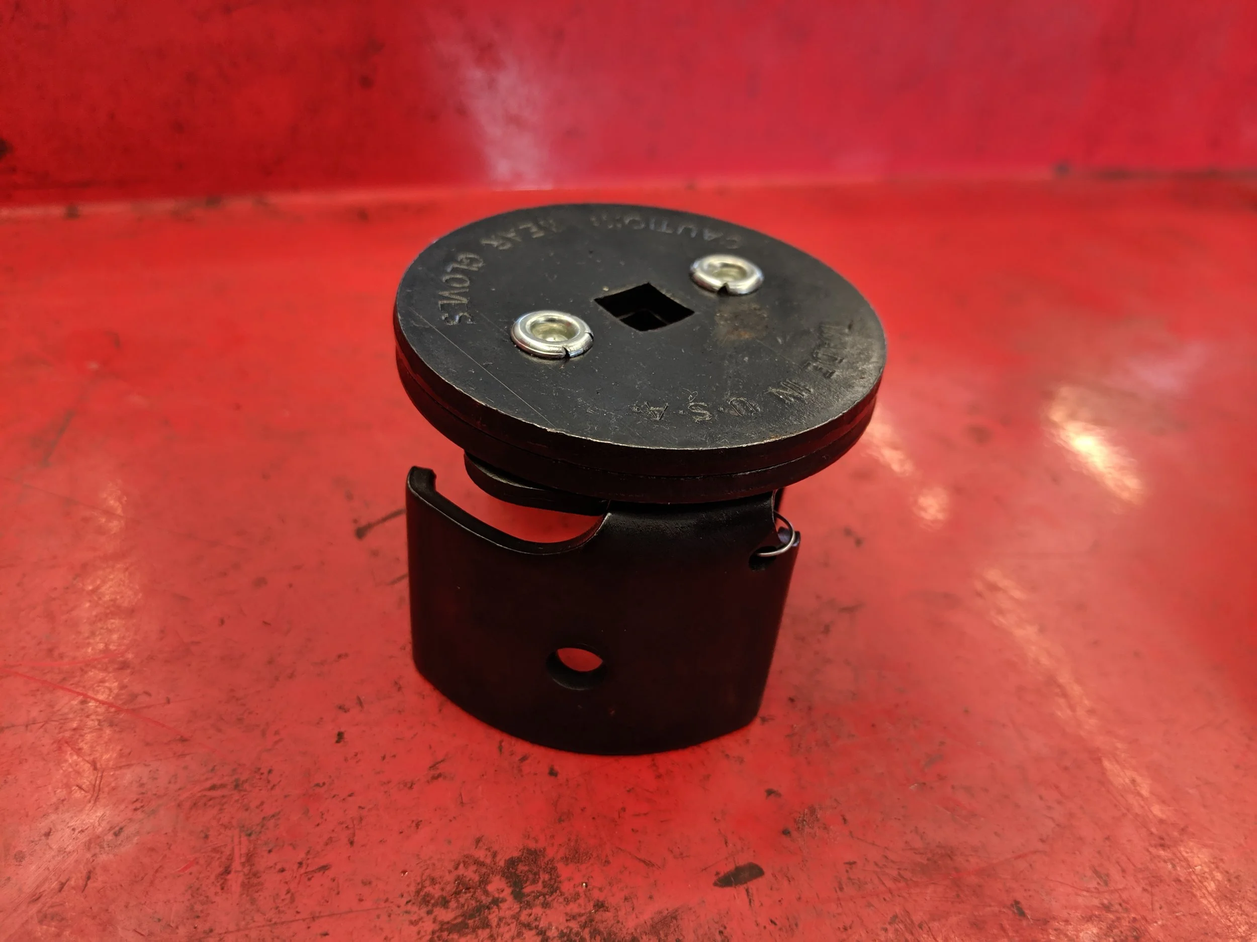 Top view of the oil filter wrench.