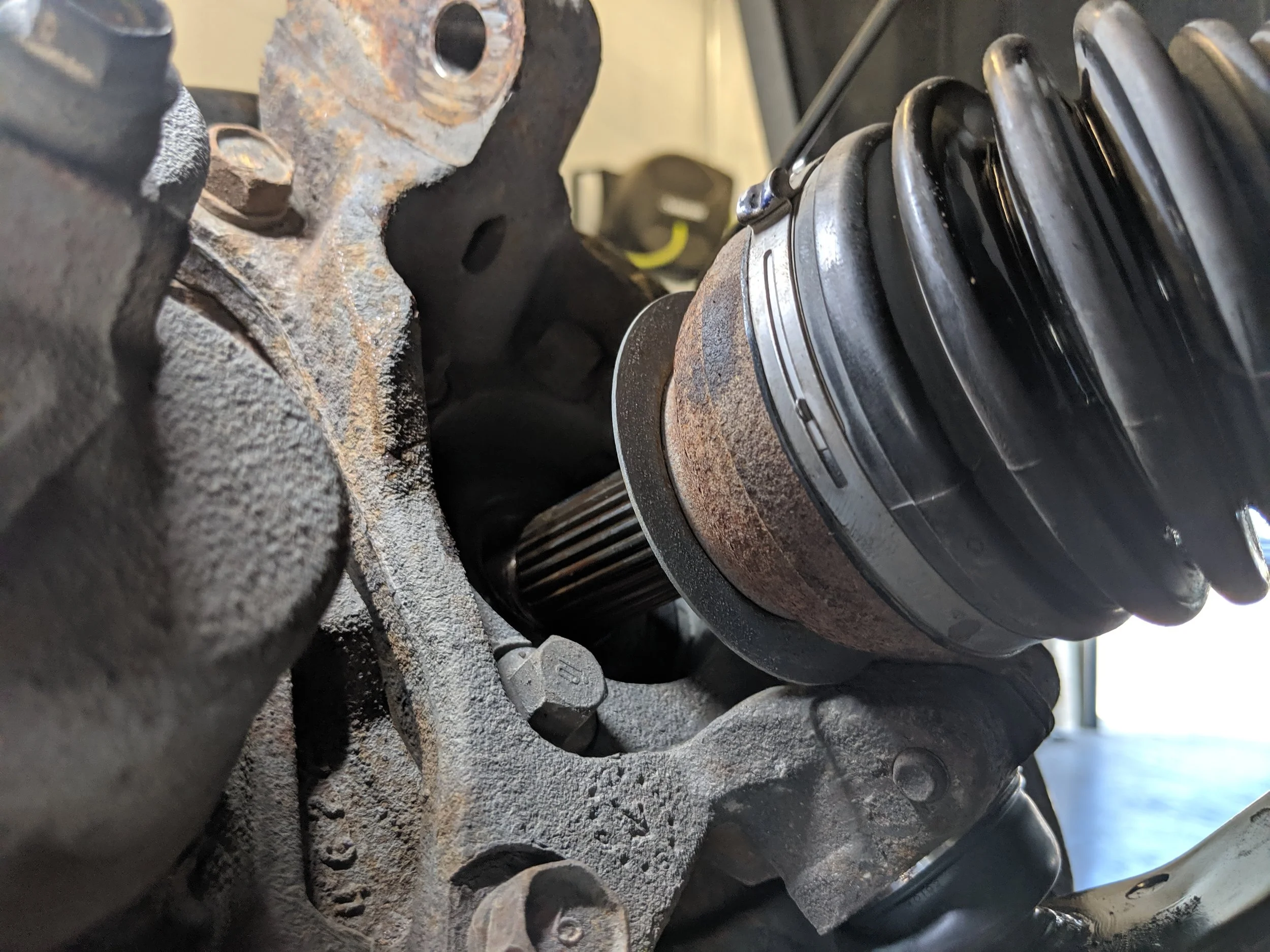 Another angle. You may need a punch to help move the axle out of the housing.