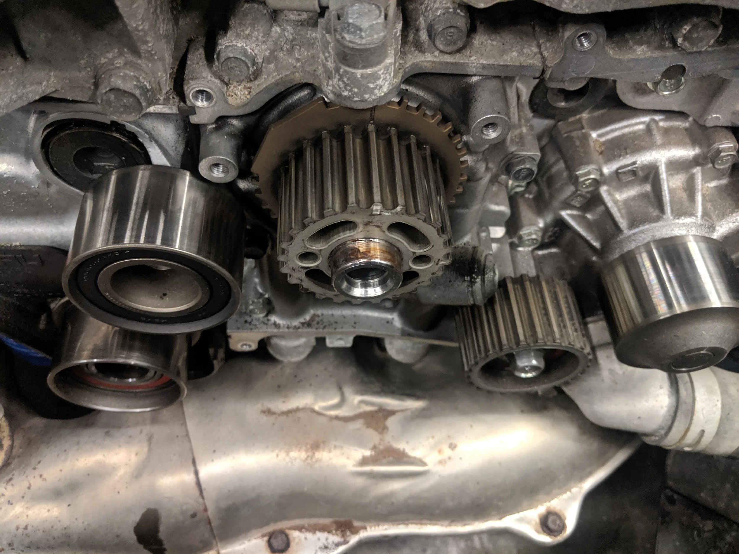 The crank cog should be in this position.