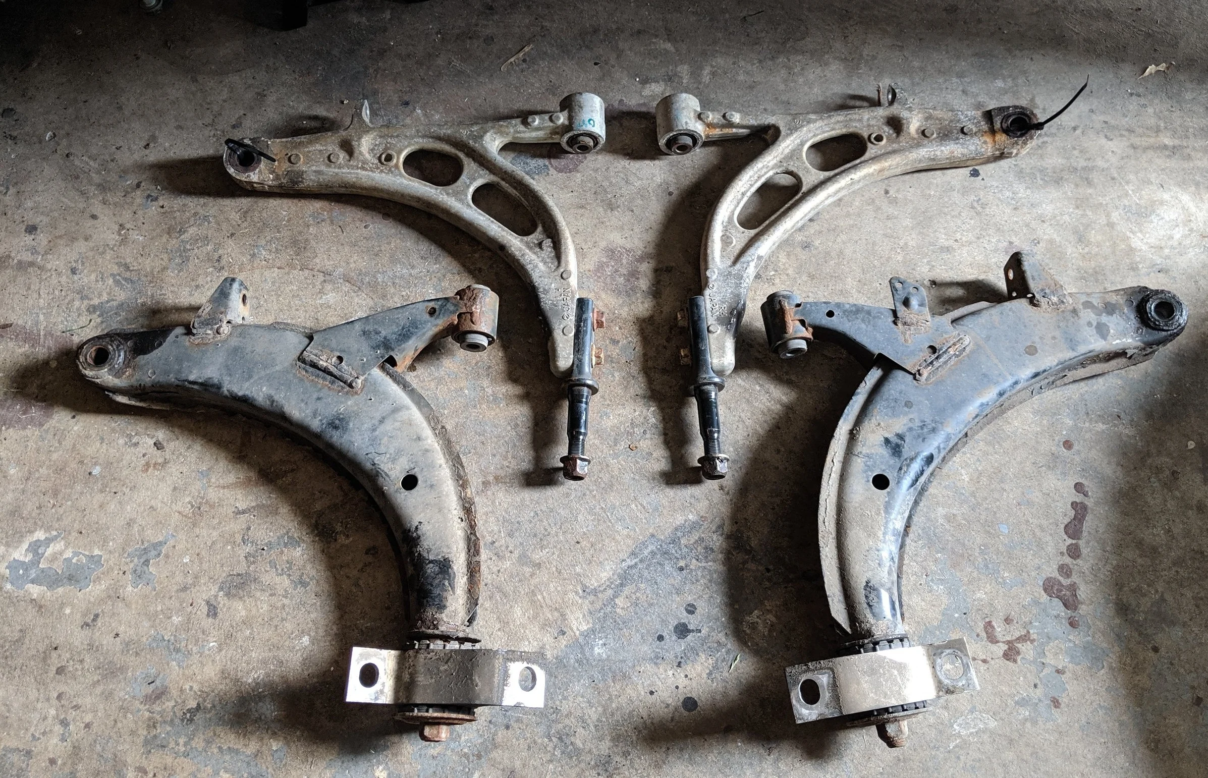 04-06 STi caster adding lower control arm install! Less weight, better handling, more caster... What more can you ask for! 