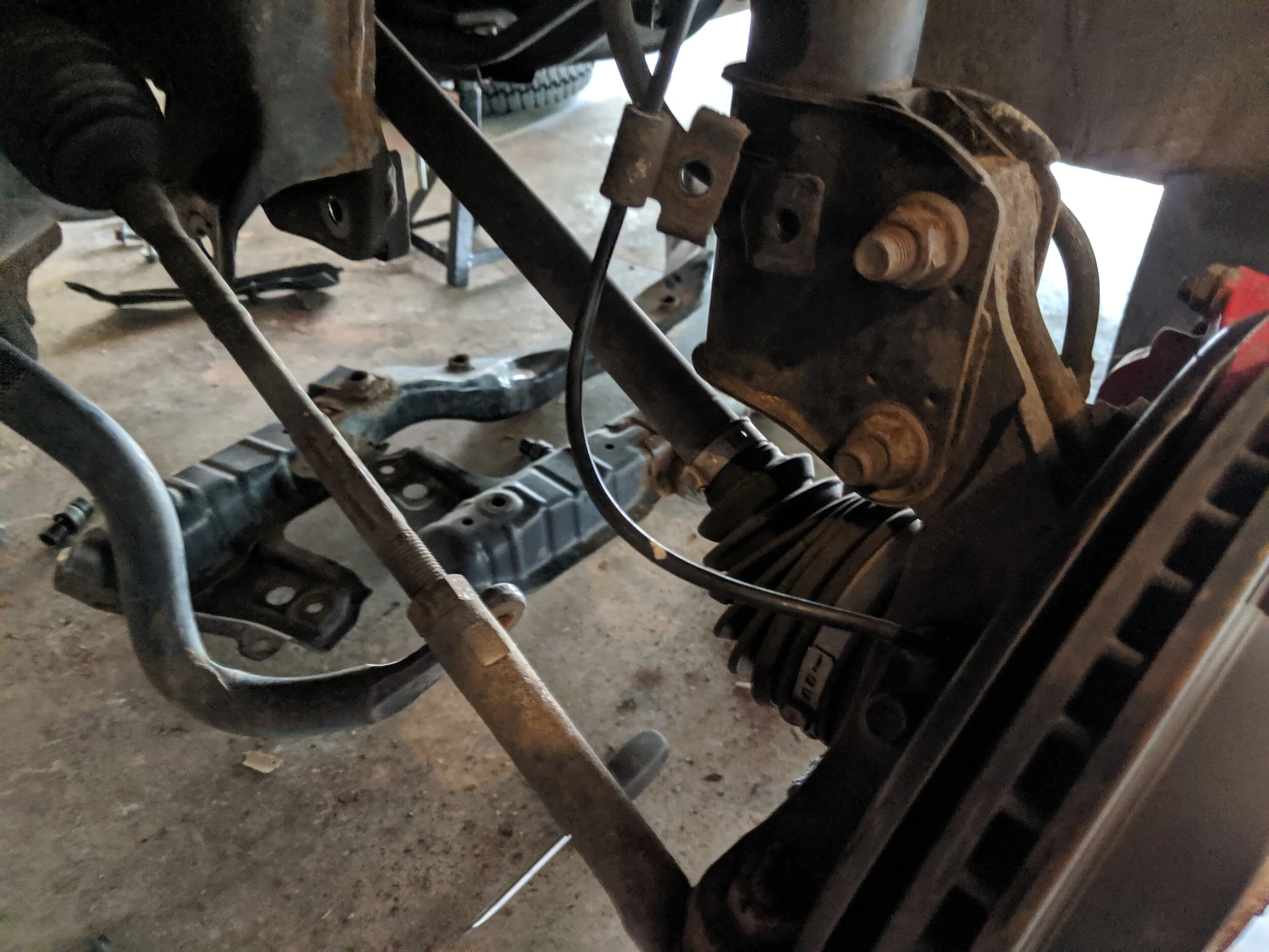 With the arm removed and subframe there is lots of open space to play in.