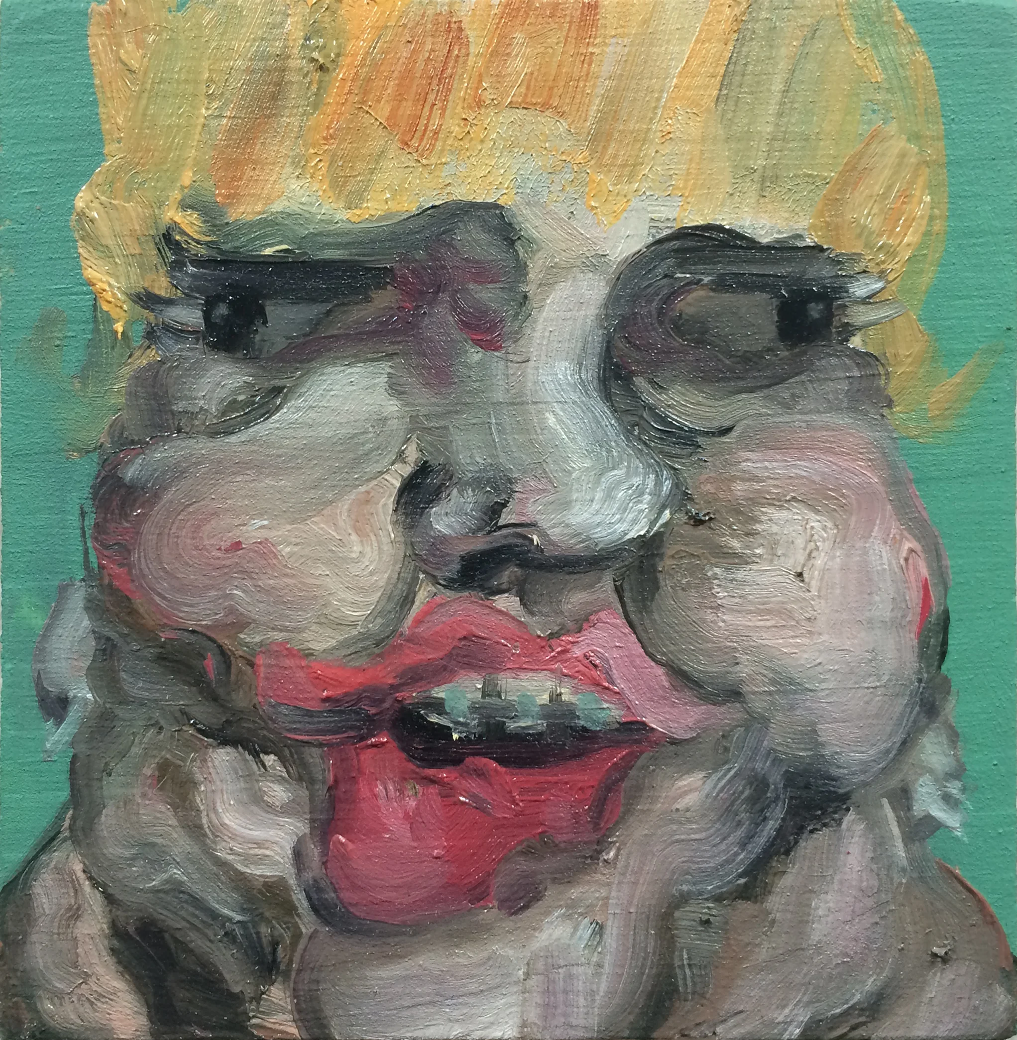 Christina 2015 5" x 5” oil on wood