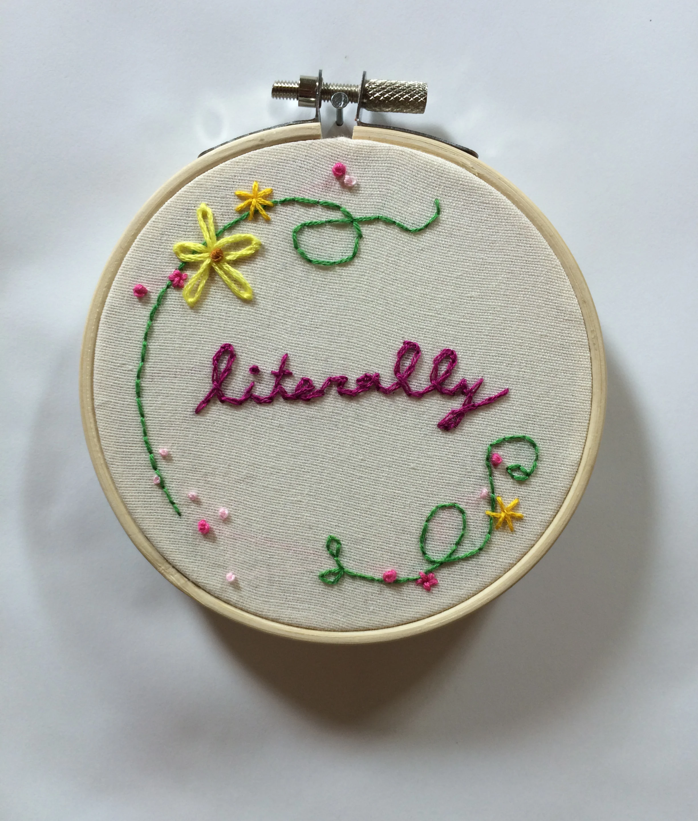 Literally 2014 4” embroidery