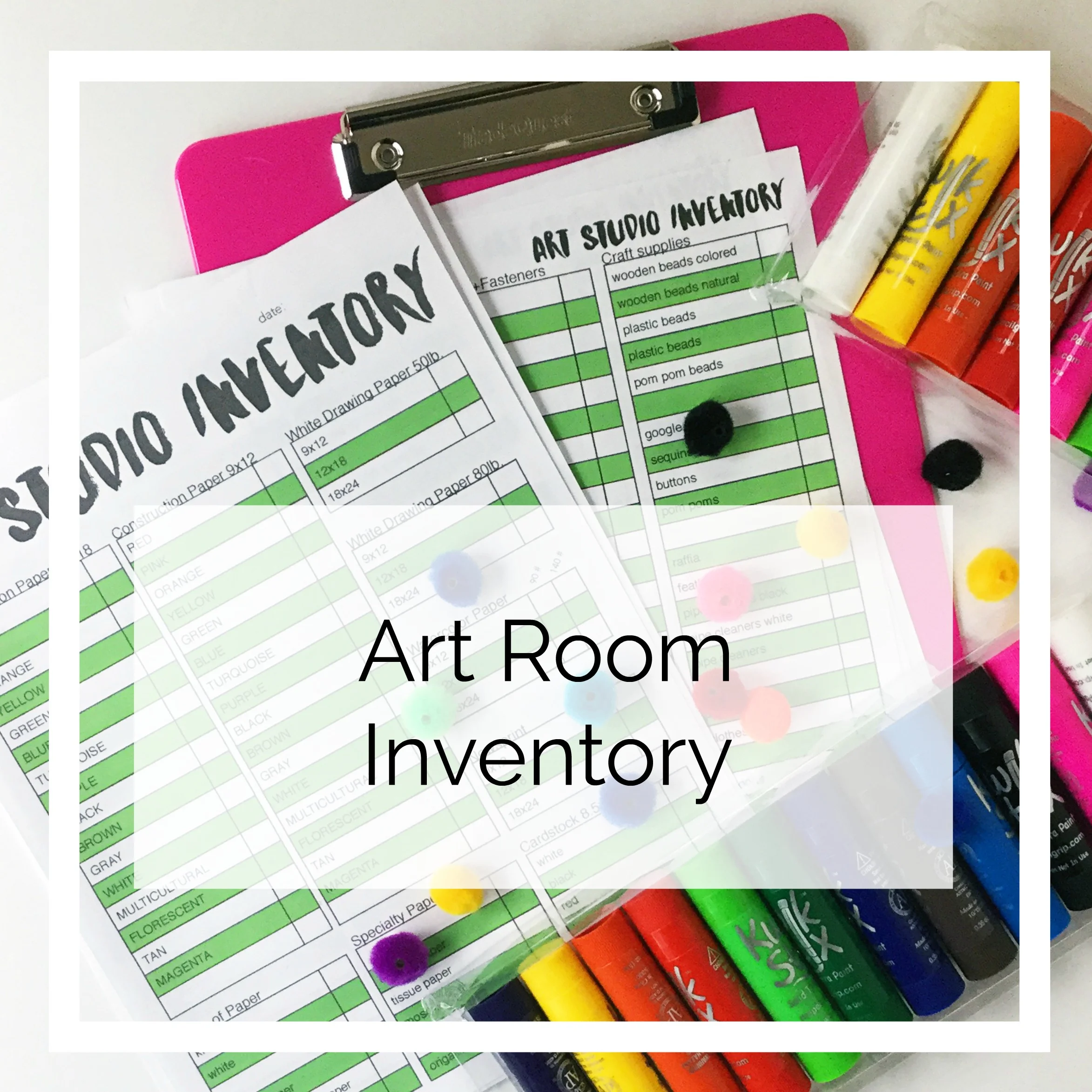Art Room Inventory