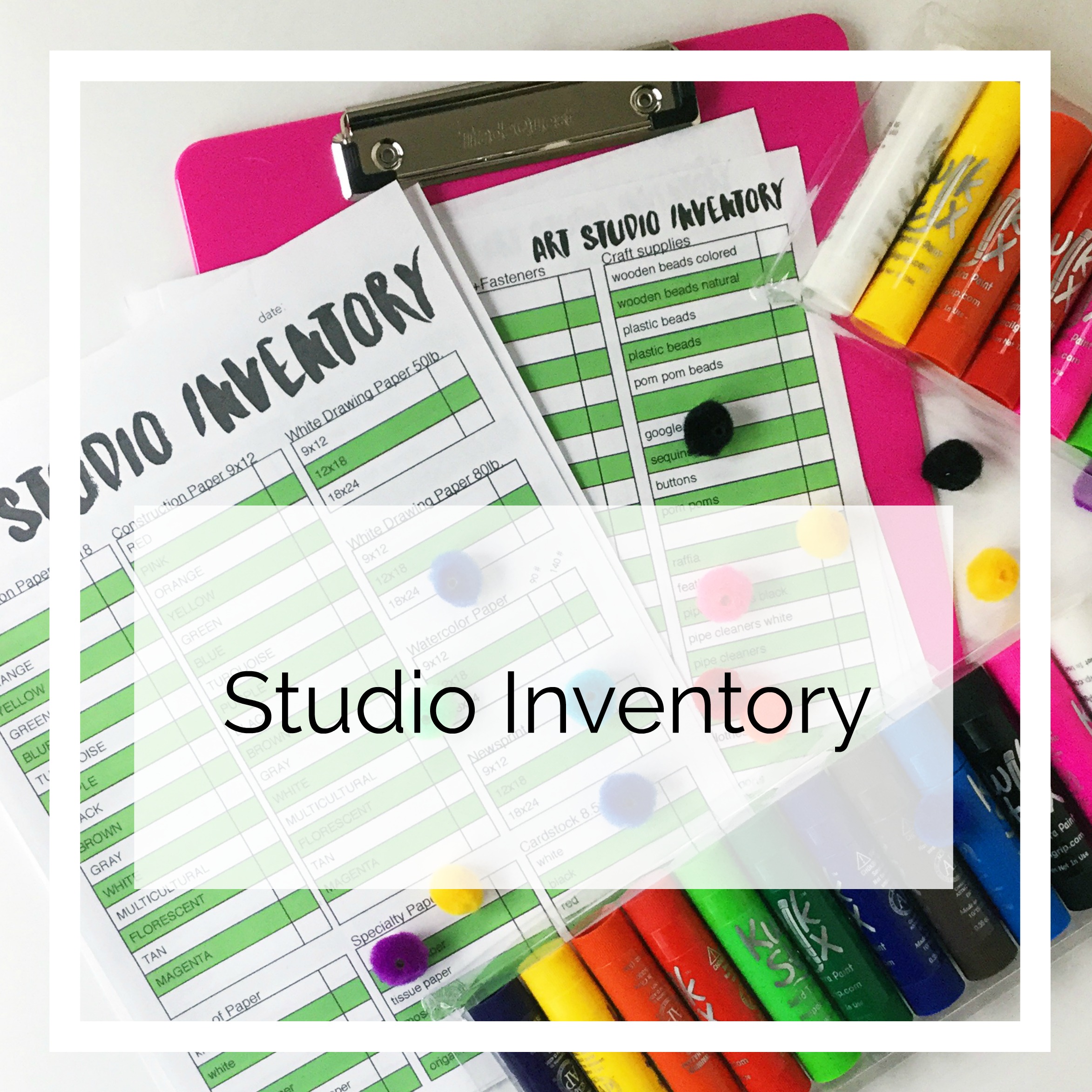 Art Studio Inventory