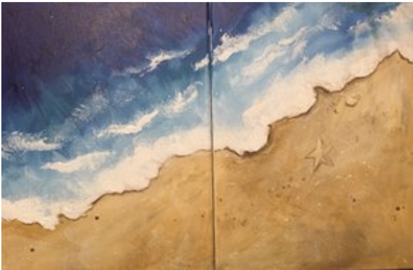 I'd Rather be at the Beach Acrylic Painting